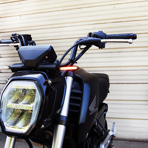 Honda Grom Front Turn Signals LED Lights for 2021-Present Models - High Visibility for Safe Riding in Day & Night