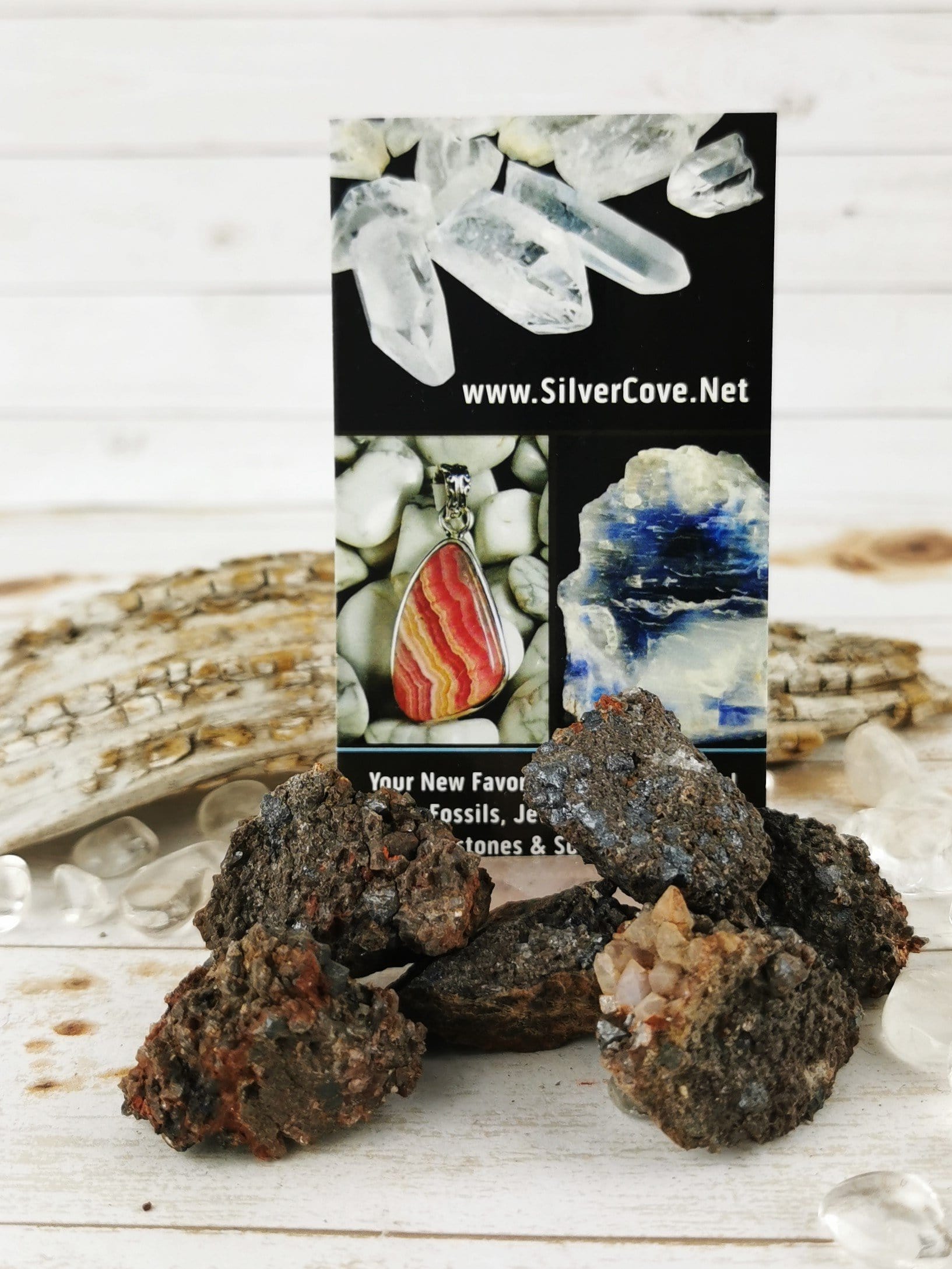 Natural Brookite & Magnetite Raw Stones for Healing, Meditation & Crystal Collection – Perfect for Energy Work, Home Decor & Spiritual Practices