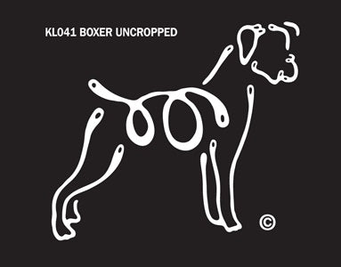 Boxer Dog Car Window Decal - High-Quality Vinyl Sticker for Cars, Trucks, Laptops - Perfect for Pet Lovers & Auto Enthusiasts