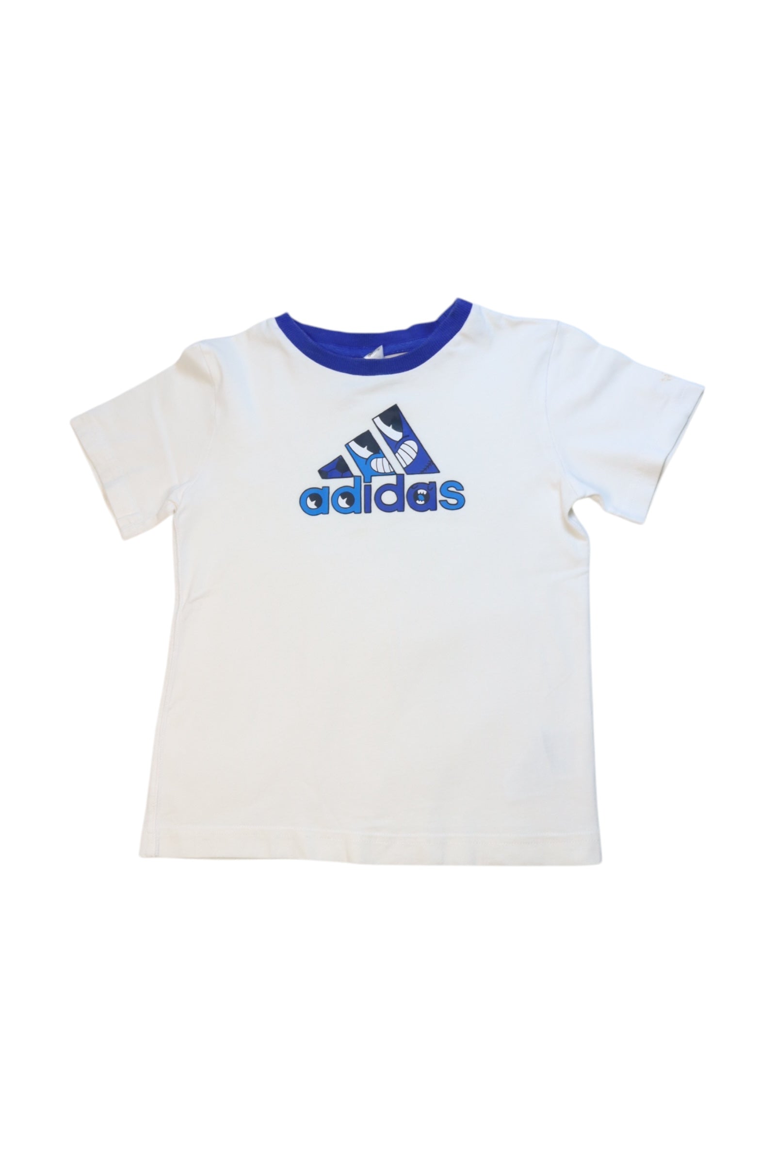 Adidas Logo Short Sleeve T-Shirt for Toddlers - 3-4T Size, Comfortable Cotton Kids Tee - Perfect for Playtime, School & Casual Outings