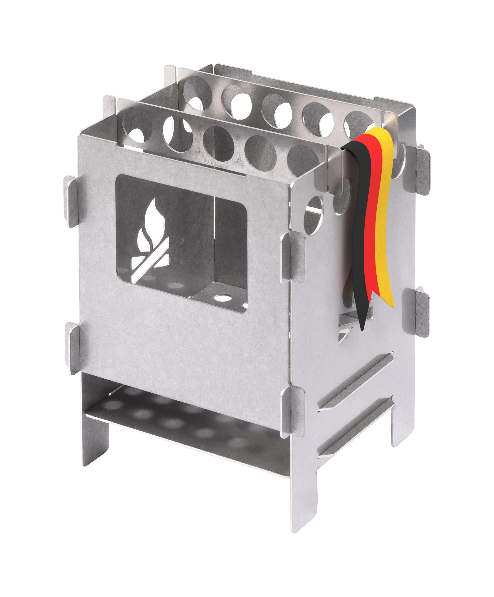 Bushbox Ultralight Titanium Pocket Stove - Portable Camping Stove for Backpacking, Hiking & Survival Gear | Compact Outdoor Cooking for Bushcraft, Emergency & Adventure Use