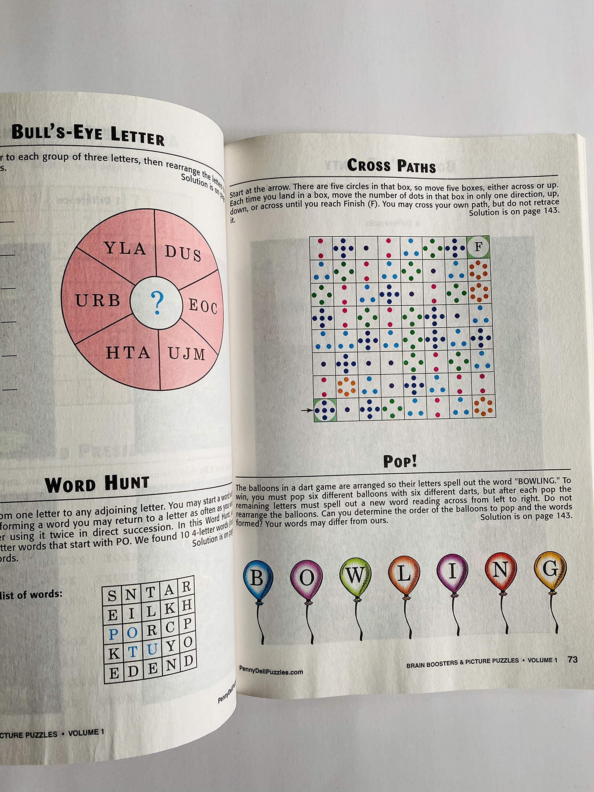 Penny Press Brain Boosters & Picture Puzzles Volume 1 - Fun Mind Games for Adults & Seniors - Perfect for Travel, Family Game Nights & Cognitive Exercise