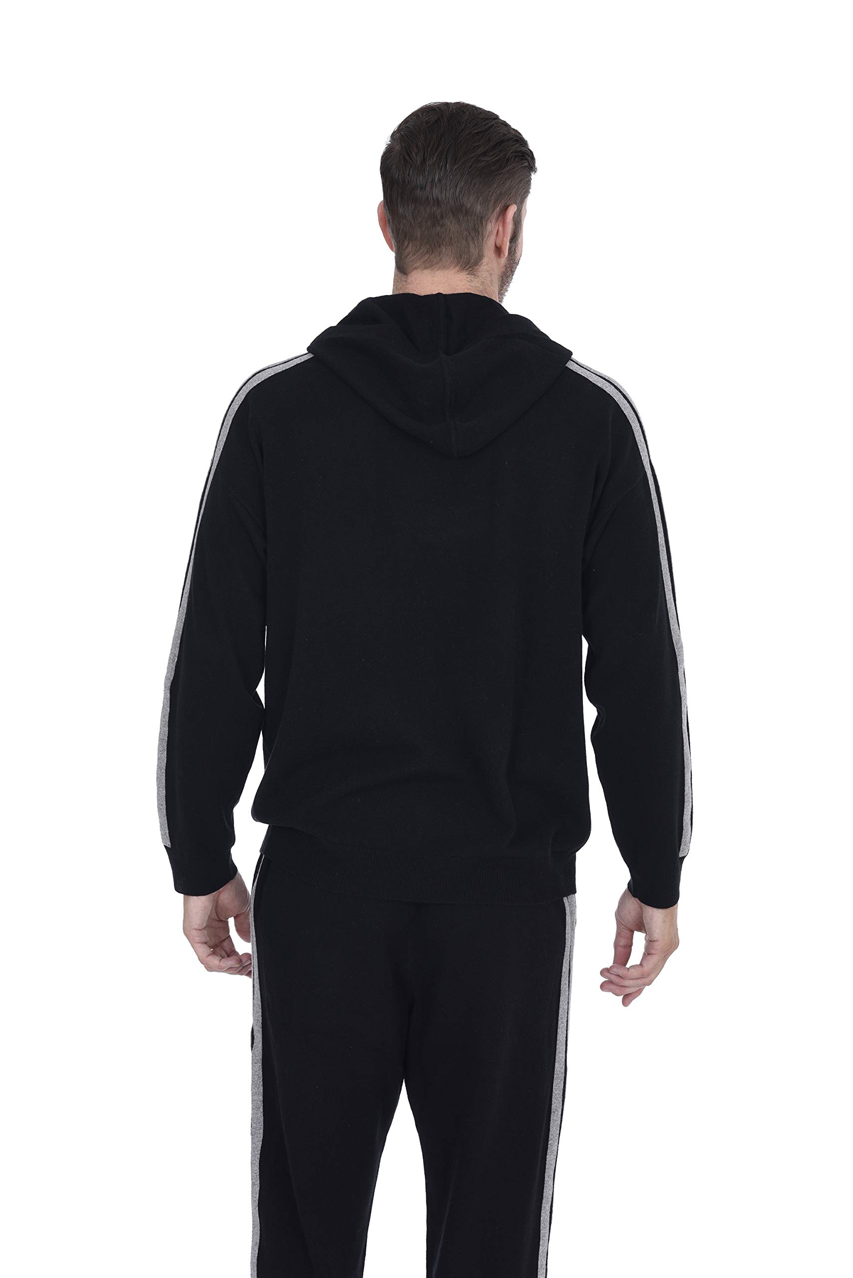 Premium 100% Cashmere Men's Knitted Lounge Pants - Soft & Warm Wool Joggers with Pockets for Relaxing at Home, Sleeping & Winter Comfort