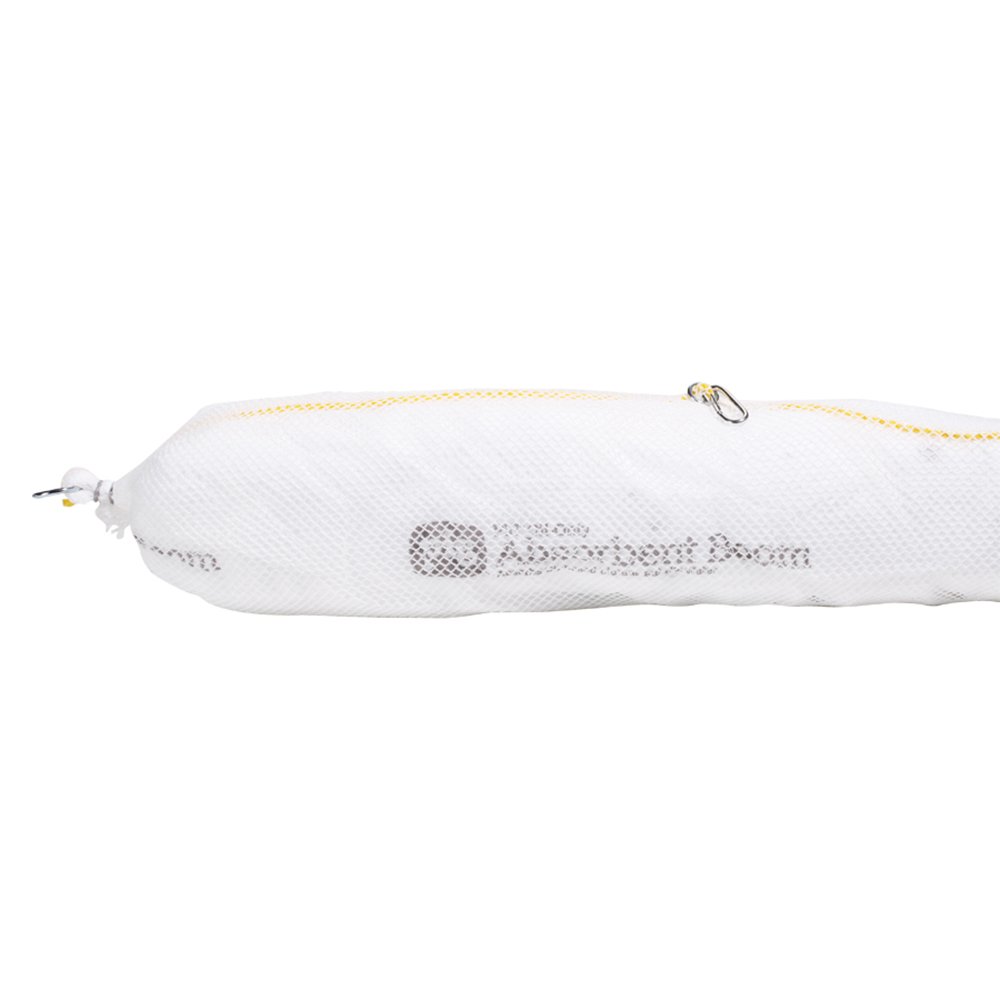 Oil-Only Absorbent Boom - 12 Gallon Capacity, Absorbs Oils & Fuels, Repels Water, 8