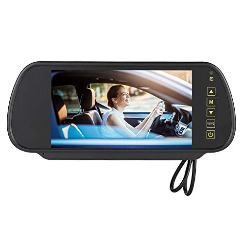 Annadue 7 Inch Auto Dimming LCD Rearview Mirror with Monitor - HD Display, Anti-Glare, Wide View Angle for Cars, Trucks, SUVs - Perfect for Night Driving and Parking Assistance