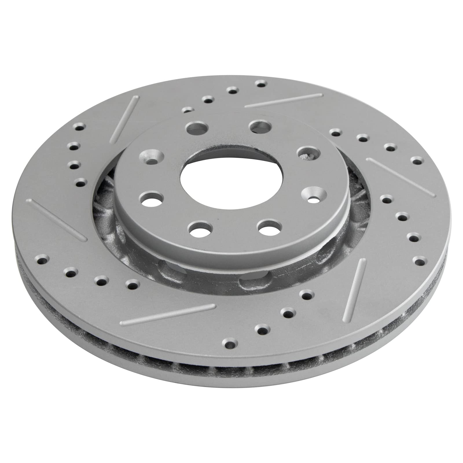 TRQ High-Performance Front Brake Rotor & Semi-Metallic Pad Kit with Chemicals - Perfect for Daily Commuting, Highway Driving & Performance Upgrades