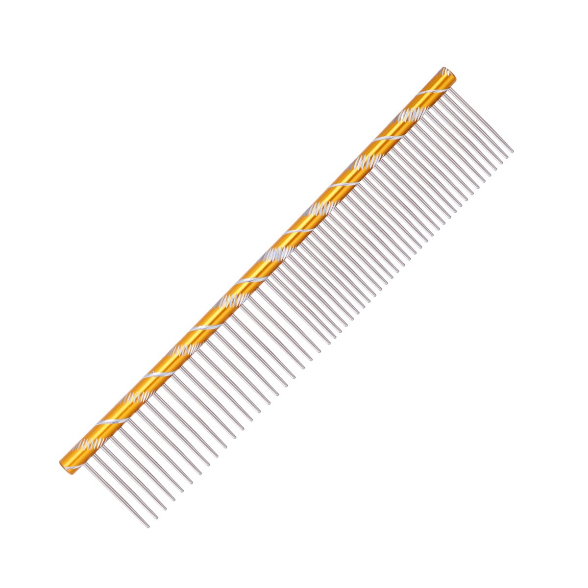 Stainless Steel Pet Grooming Comb with Rounded Ends - Tangle & Knot Remover for Cats & Dogs - Gentle Detangling Comb for Daily Pet Care & Professional Grooming