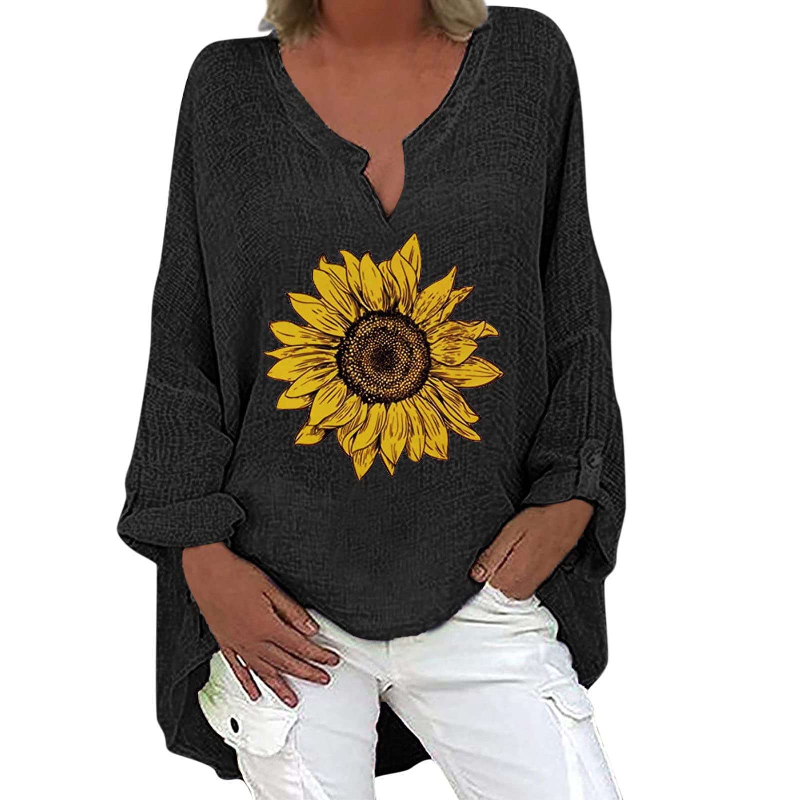 Women's Fall Tops 2022 - Sexy Long Sleeve Crewneck T-Shirts & Tunic Fit Basic Tees | Casual Wear, Office Outfits, Autumn Layering