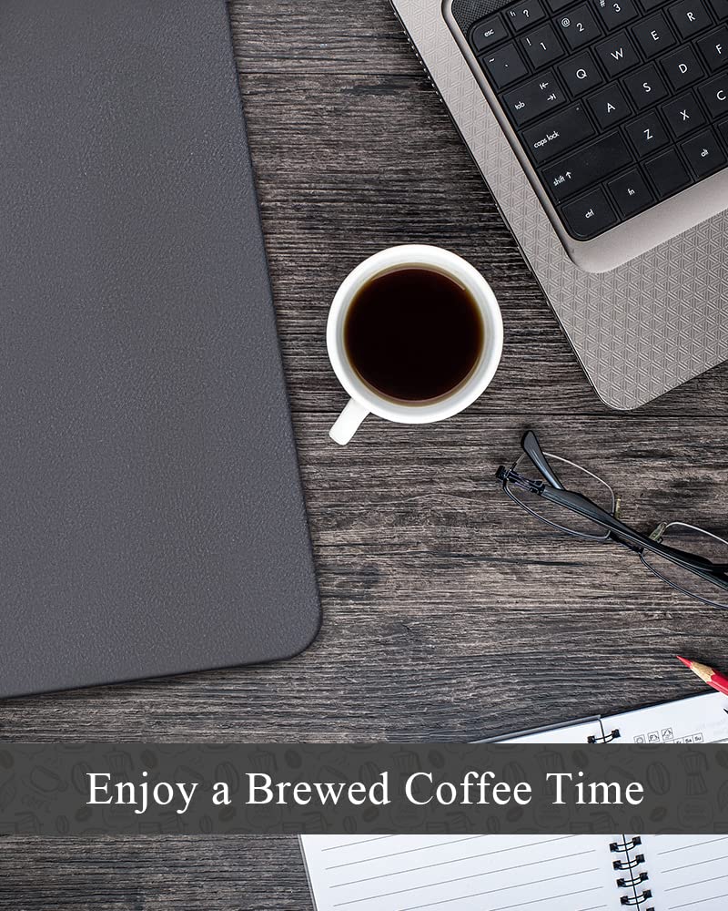 Premium Coffee Bar Mat - Non-Slip Rubber Backing Drying Mat for Coffee Makers & Espresso Machines - Absorbent, No Water Marks - Perfect for Coffee Stations, Kitchen Countertops & Home Bar Setups