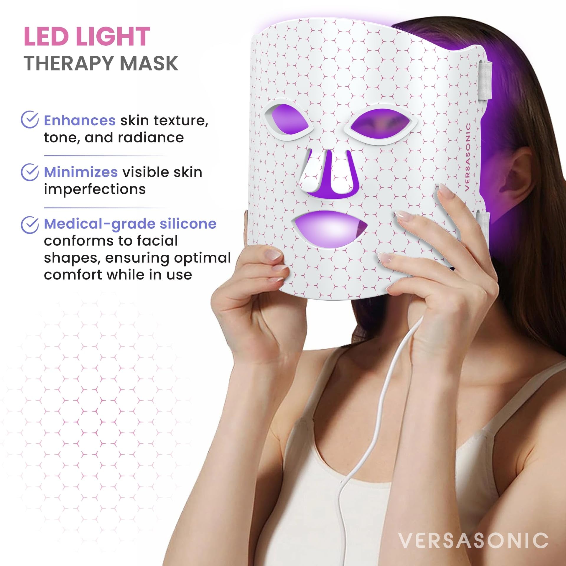 Premium Red Light Therapy Mask for Face - LED Facial Skin Rejuvenation & Anti-Aging Treatment - Red Light Therapy Device for Wrinkles, Acne & Collagen Boost - Perfect for Home Spa & Skincare Routine