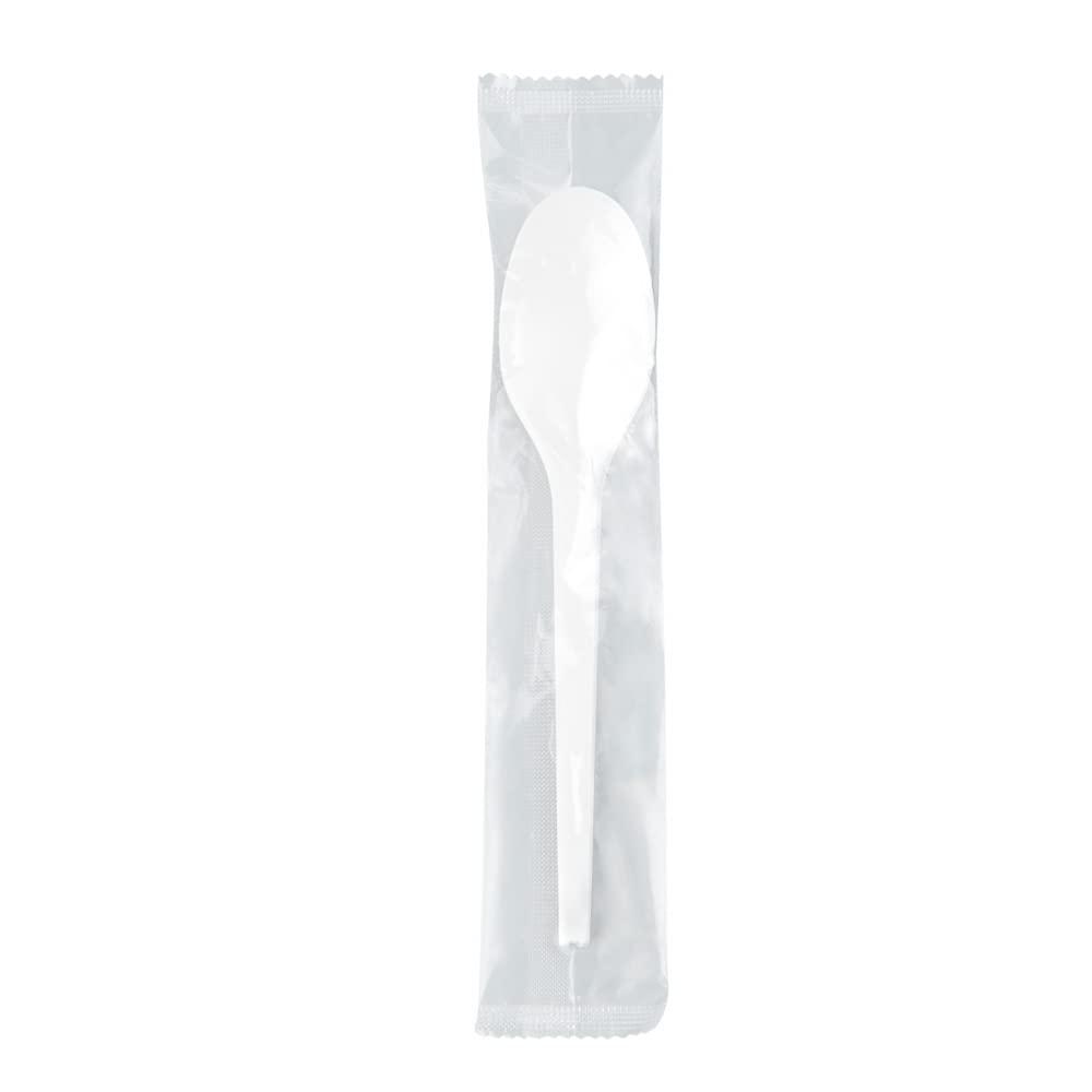 Eco-Friendly 6.5 Inch Compostable Spoons - 250 Pack Individually Wrapped Plant-Based Cutlery | BPI-Certified CPLA Disposable Silverware for Hot & Cold Foods | Perfect for Restaurants, Catering, Parties & Outdoor Events