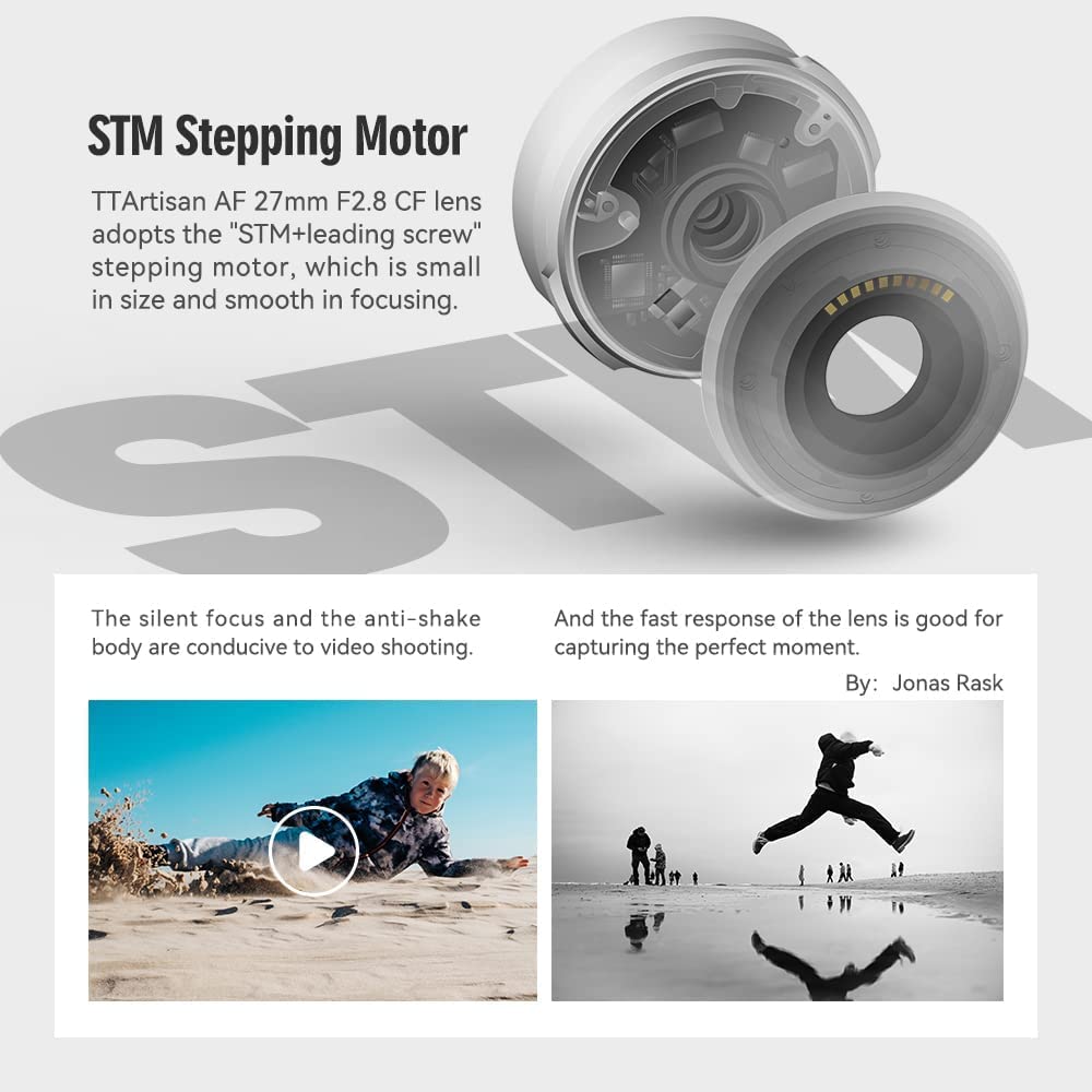 TTartisan 27mm F2.8 Autofocus Lens for Fuji X Mount - Compatible with XS10, X-E4, X-T3, X-T4, X-T30, X-Pro3 & More Fujifilm Cameras - Perfect for Street, Portrait & Travel Photography