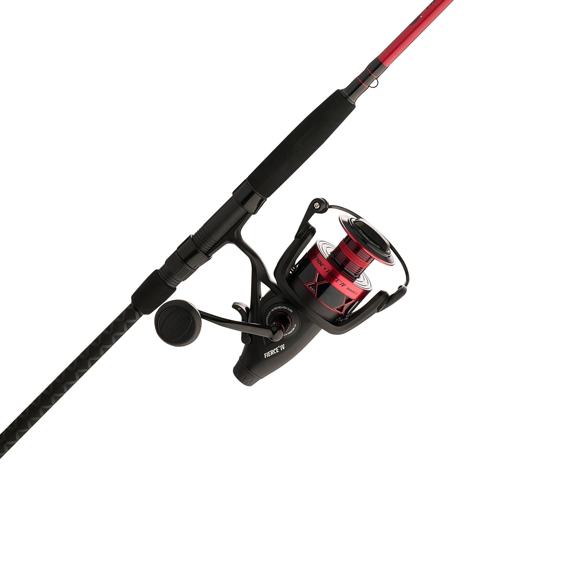 Fierce® IV Live Liner Spinning Rod & Reel Combo - Premium Saltwater Fishing Gear for Inshore & Offshore Angling | Perfect for Bass, Trout, and Saltwater Game Fish