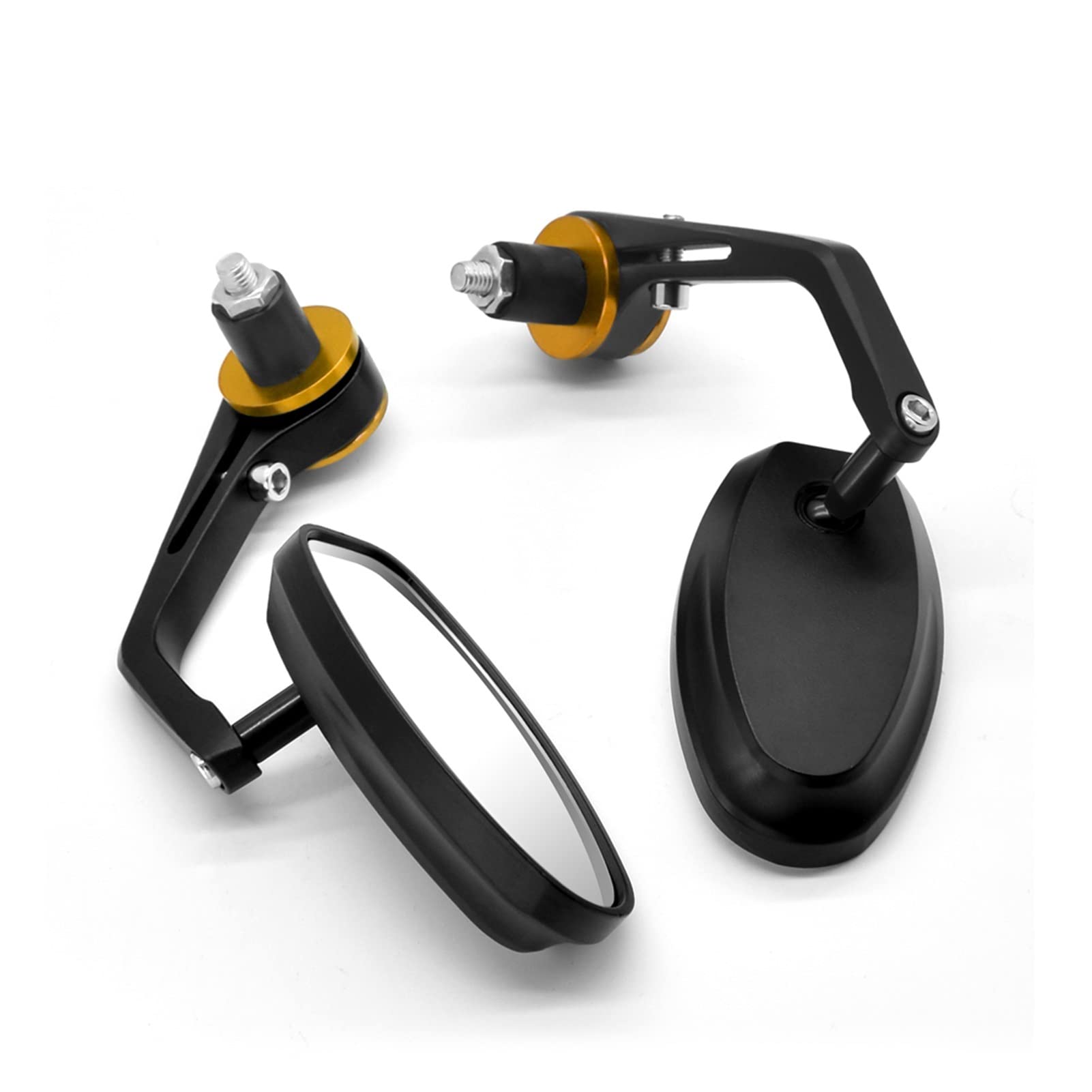 JMSM Motorcycle Aluminum Handlebar End Mirrors - Compatible with BMW R1250GS, R1250GS ADV, GSA (2018-2020) - Durable Side Rearview Mirrors for Enhanced Safety - Perfect for Urban Commuting & Adventure Riding (Color Options Available)