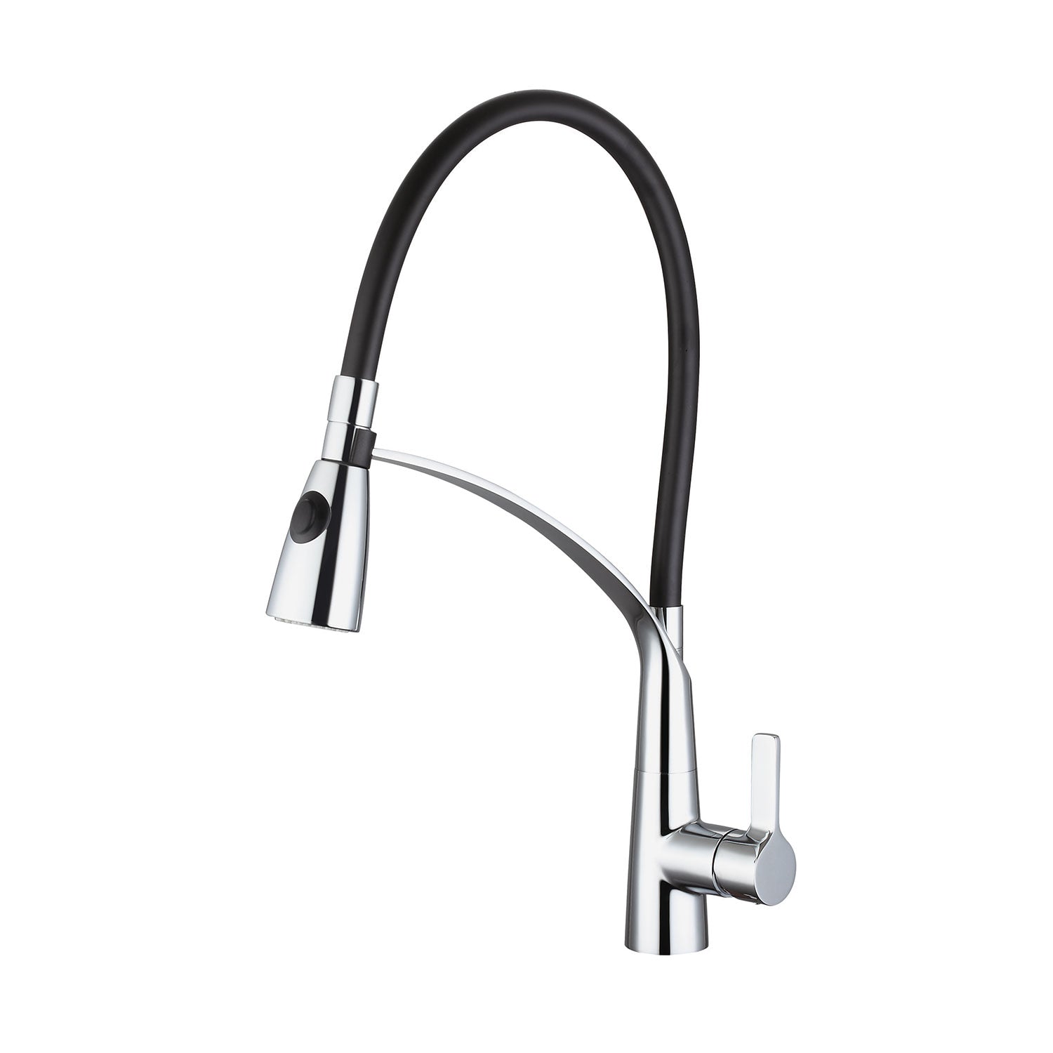 Palermo Pull Down Bar Faucet - Modern Stainless Steel Kitchen Sink Faucet with High Arc Spout & Smooth Handle Control for Restaurants, Bars & Home Kitchens