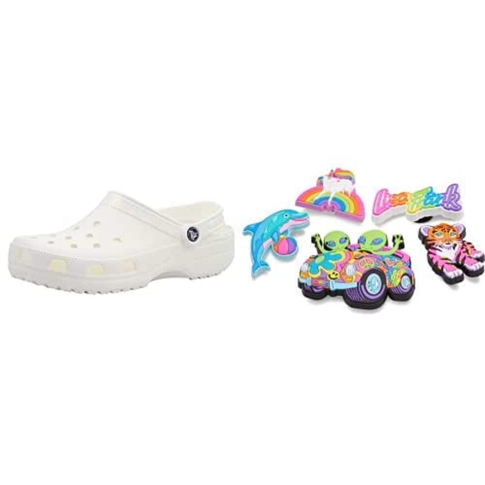 Crocs Classic Lisa Frank Clogs for Women & Men - Comfortable Slip-On Shoes for Casual Wear, Beach, Pool & Outdoor Activities
