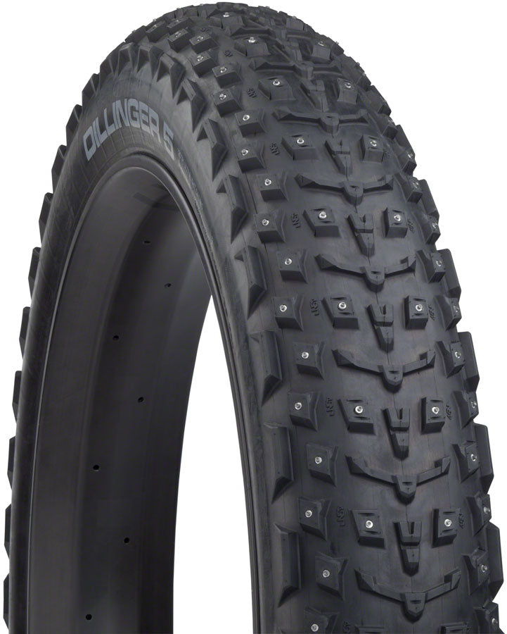 45NRTH Dillinger 5 Fat Bike Tire 27.5x4.5 Tubeless Folding Black 120 TPI - Winter & Snow MTB Tires for Extreme Terrain Cycling