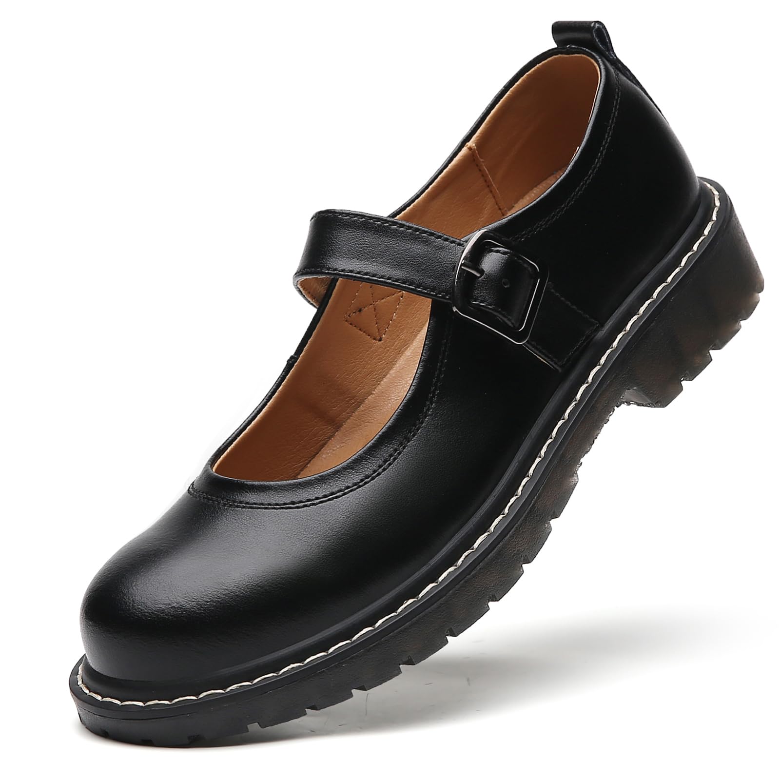 Women's Mary Jane Shoes - Comfortable Flats with Round Toe & Non-Slip Sole | Oxford Style Dress Shoes for Casual Wear, School & Office | Cute & Stylish Footwear for Teen Girls & Ladies
