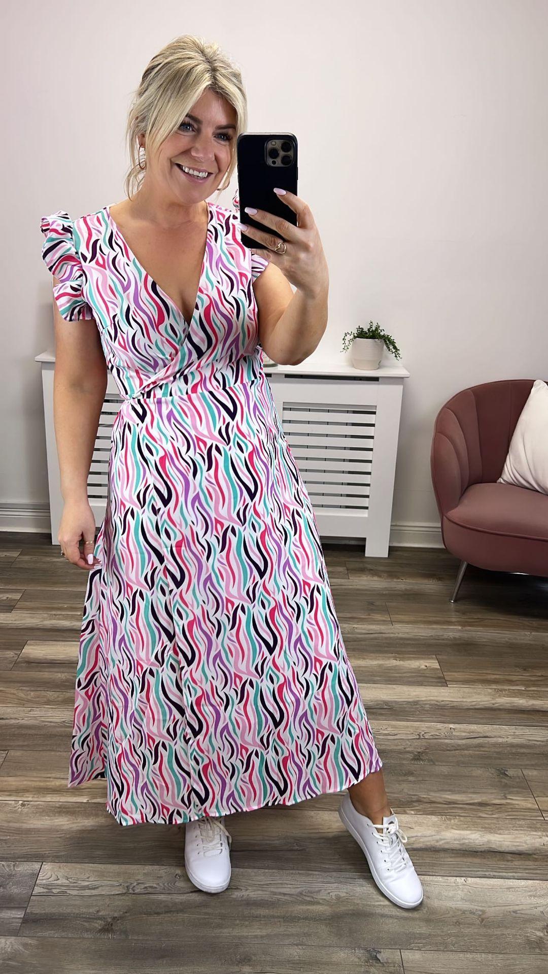 Stylish Pink Zebra Print Dress for Women - Trendy Animal Pattern Summer Dress for Casual Wear, Parties & Date Nights