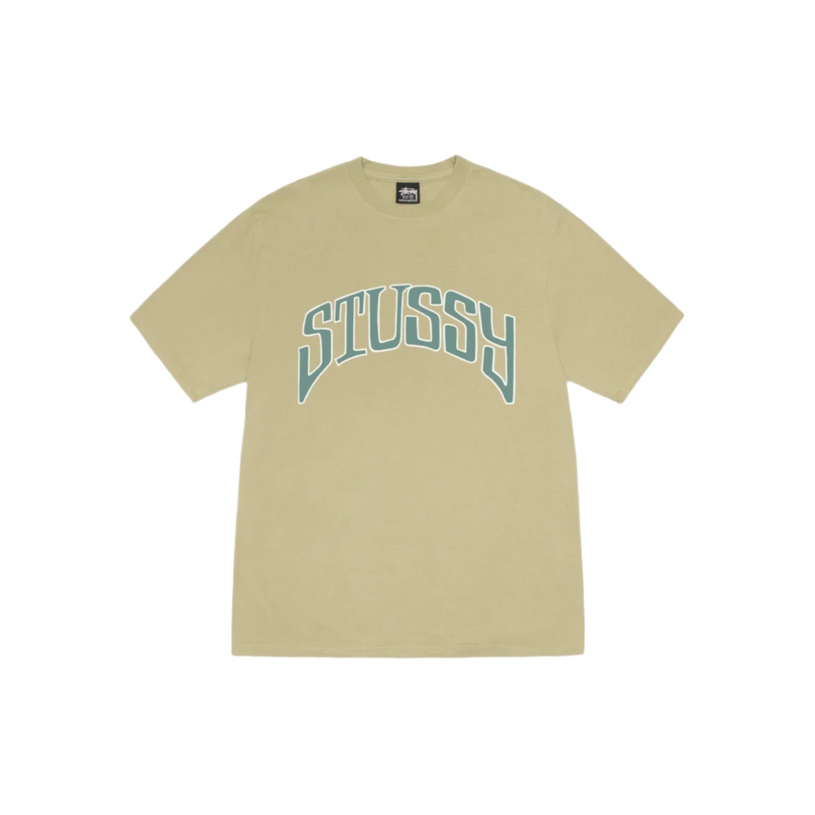 Stussy Arched Tee Pigment Dyed T-Shirt for Men | Vintage Washed Cotton Streetwear | Casual Wear & Urban Fashion