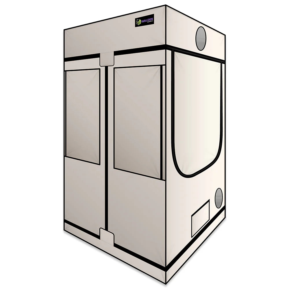 Active Grow 4' x 4' Walden White Hydroponic Grow Tent for Indoor Plants - Perfect for Home Gardening, Seed Starting & Plant Cultivation