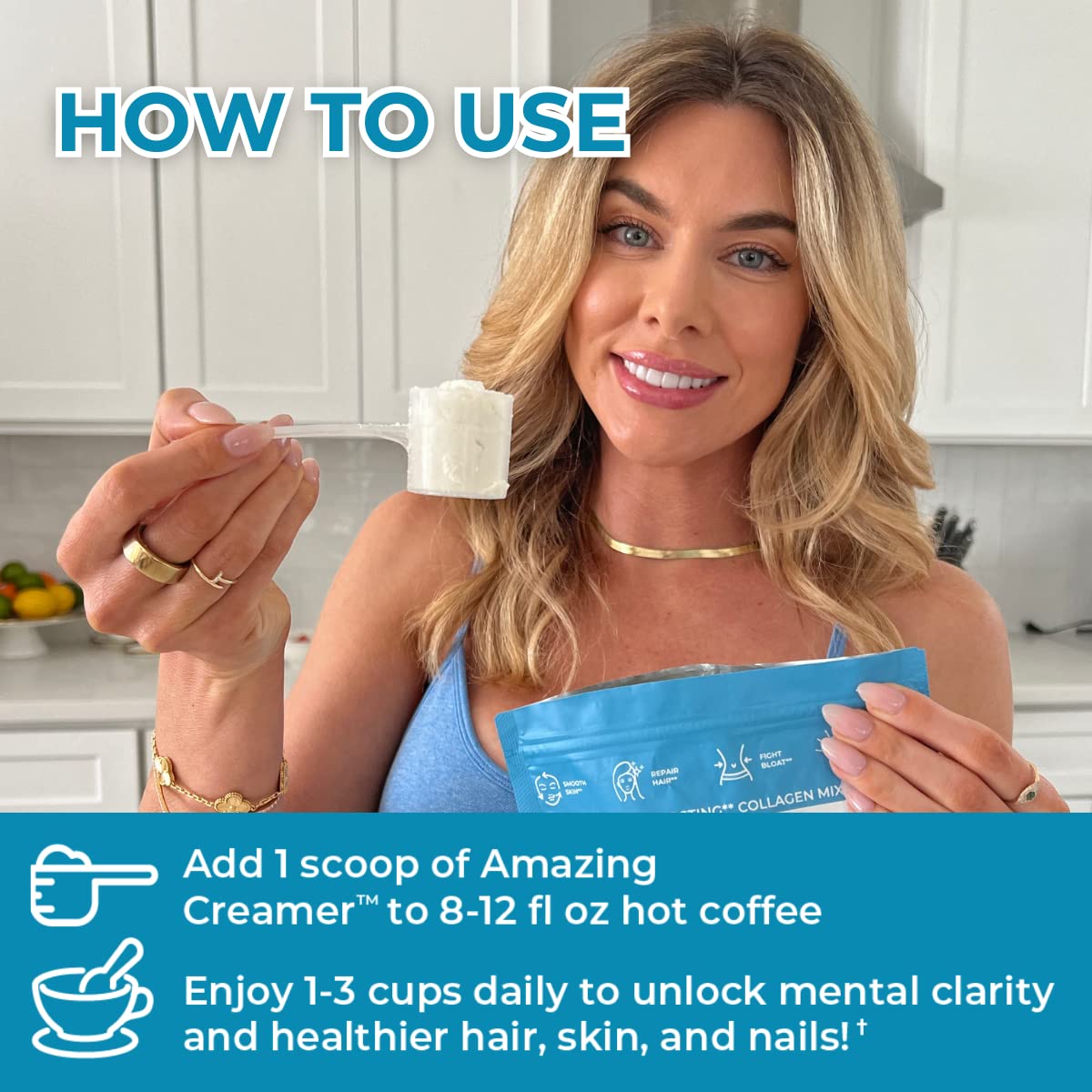 Superfoods Collagen Creamer with Hyaluronic Acid & MCT Oil - Keto Friendly, Supports Brain Function & Skin Health - Vanilla Flavor (60 Servings) | Perfect for Coffee, Smoothies & Weight Management