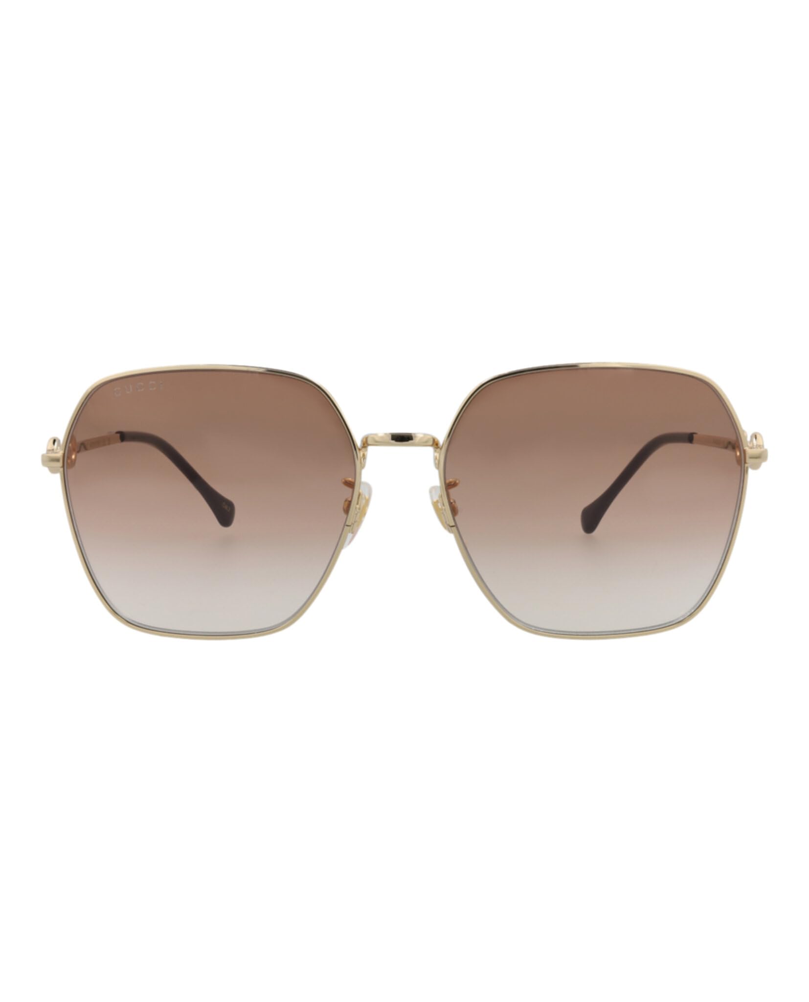 Gucci Square-Frame Metal Sunglasses for Women & Men - UV Protection Luxury Fashion Sunglasses for Outdoor, Driving & Vacation