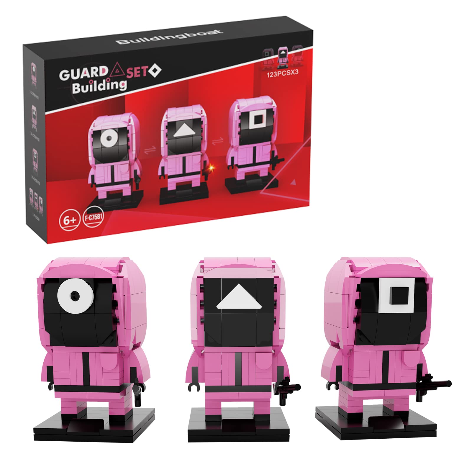 **LEGO-Compatible Squid Guard Brickheadz Building Kit - 369-Piece Cute Squid Workers Construction Set, Creative STEM Toy Gift for Boys & Girls Ages 6-12 - Perfect for Birthday, Christmas & DIY Playtime**