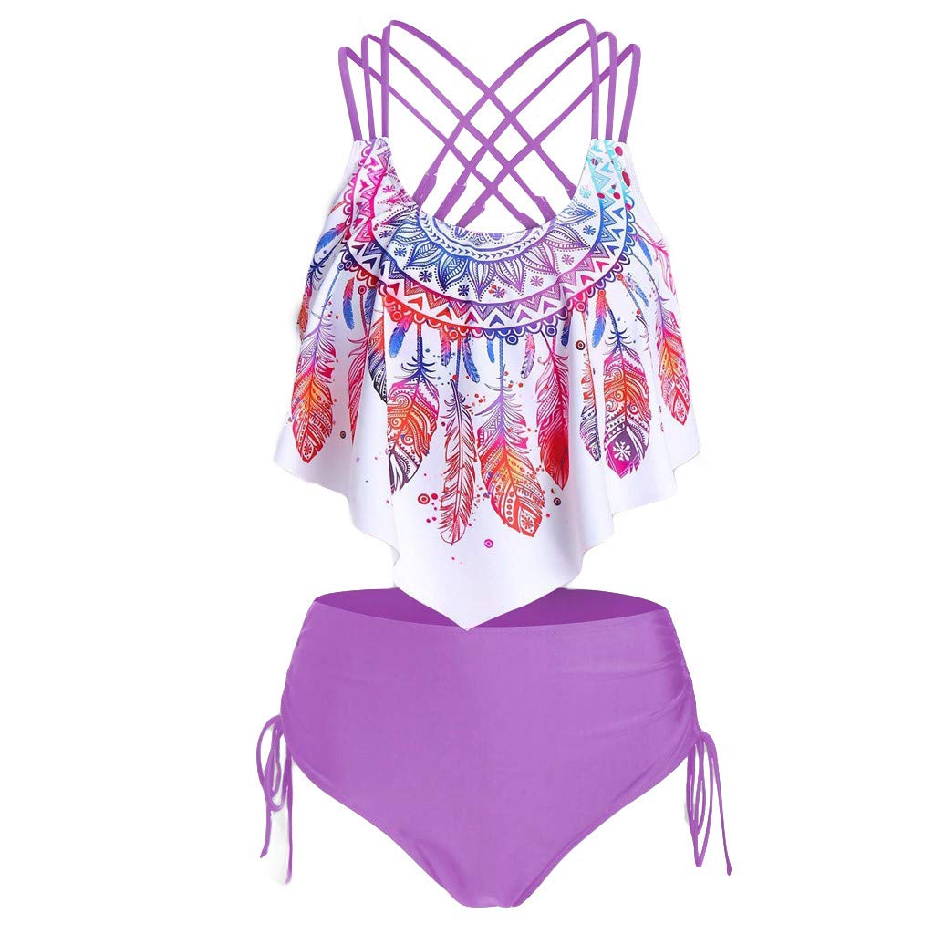 Stylish Teens & Women's Tankini Swimsuits - Two Piece Tummy Control Bathing Suits for Beach & Pool | Holzkary