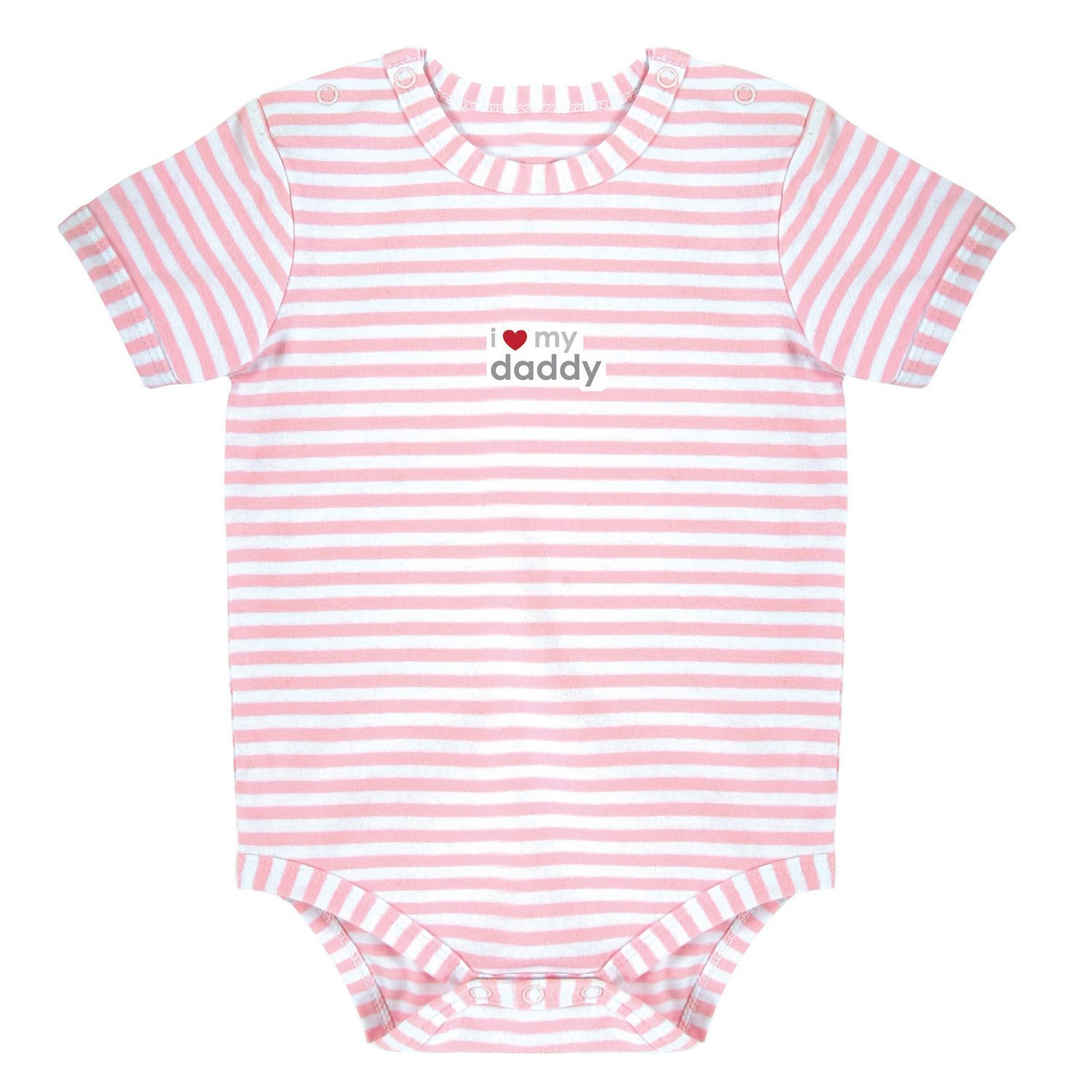 Baby Pink Stripe Snapshirt Diaper Cover - 0-3M for Daddy's Little One | Newborn Photo Outfits