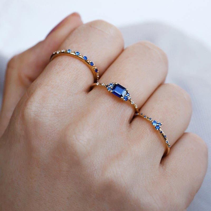 Stunning Blue Sapphire Ring for Women - 925 Sterling Silver Gemstone Jewelry - Perfect for Engagement, Wedding & Special Occasions