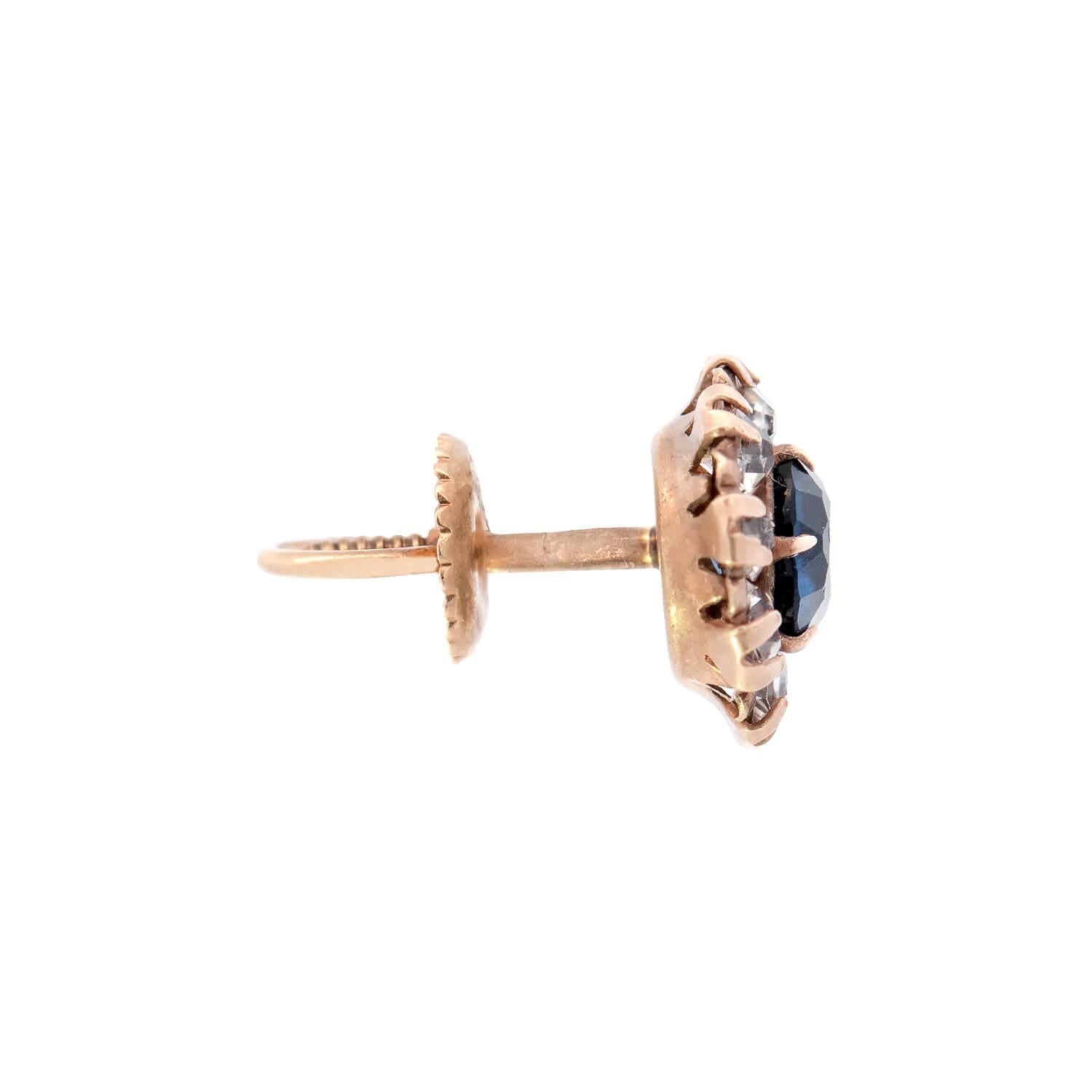 Vintage Art Deco 10k Gold Plated Rhinestone Stud Earrings for Women - Elegant Party, Wedding & Evening Wear Jewelry Accessories