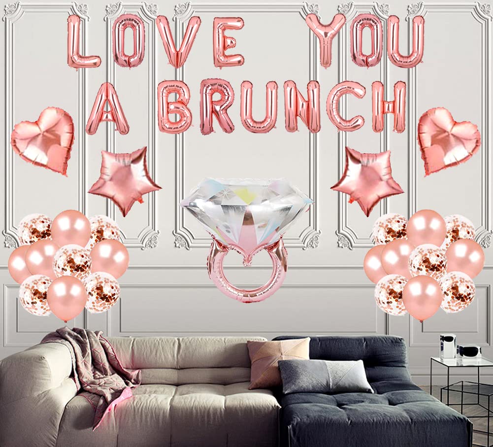 Love You a Brunch Balloons Banner - Bridal Brunch & Bachelorette Party Decorations - Wedding Shower Supplies for Bridal Showers, Baby Showers & Birthday Parties