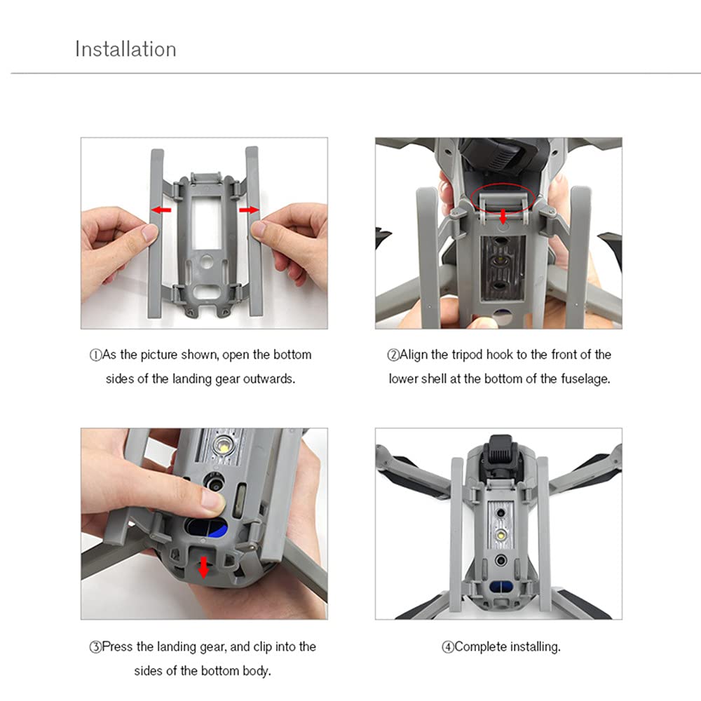 Quick-Release Foldable Landing Gear for DJI Mavic Air 2 & Air 2S - Enhanced Drone Leg Support for Stable Takeoff/Landing - Perfect for Outdoor, Travel & Aerial Photography