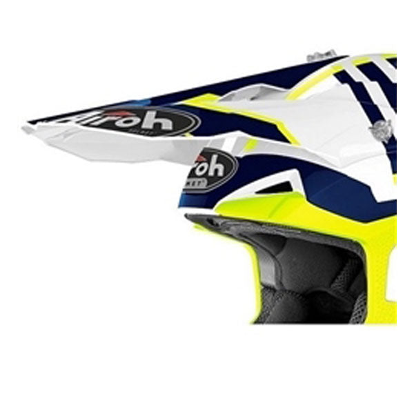 Airoh Peak For Wraap Broken Gloss Blue Motorcycle Helmet - Lightweight & Durable Full Face Helmet for Street Biking & Racing
