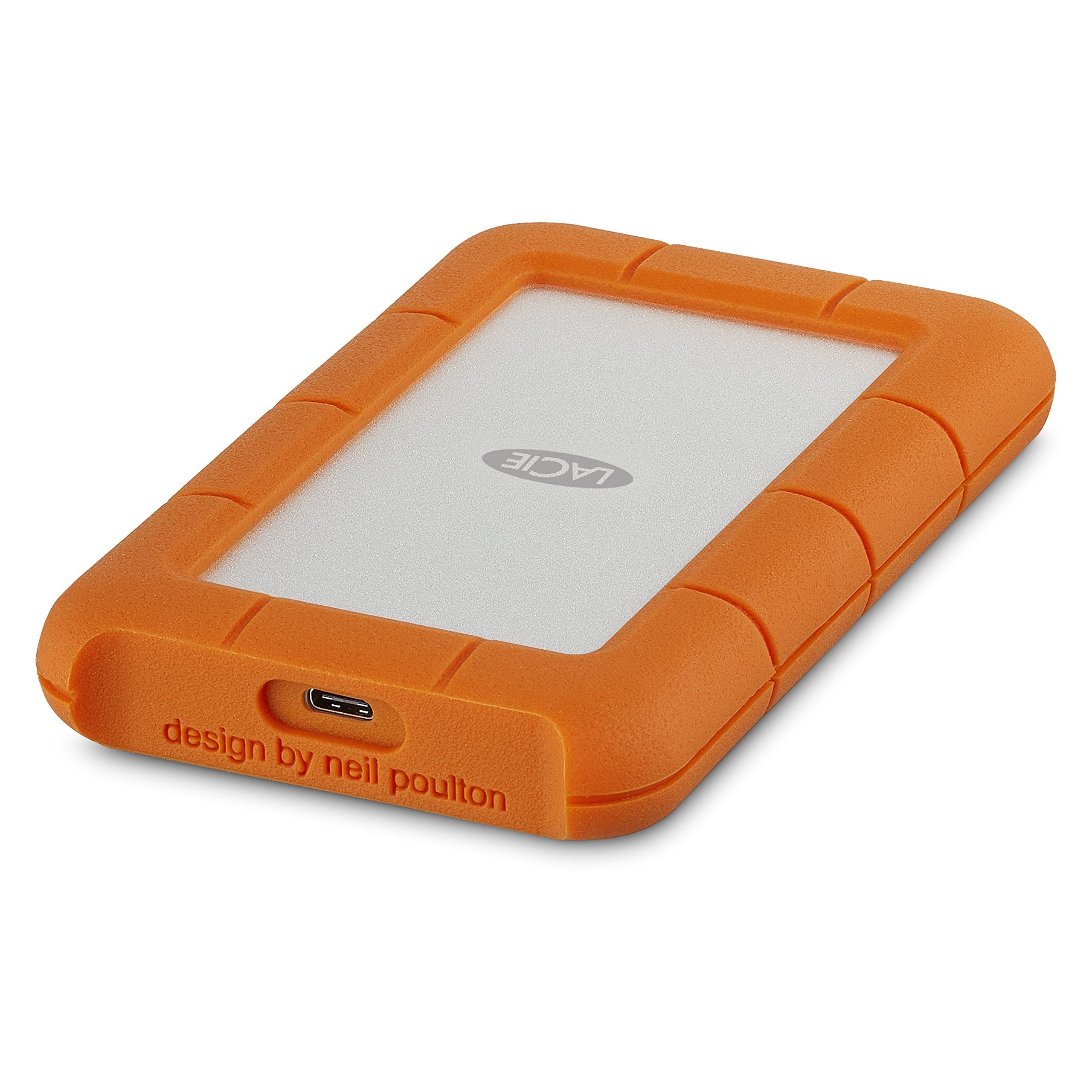 LaCie Rugged 2TB External Hard Drive - USB-C & USB 3.0 Portable HDD for Mac & PC - Shock, Rain & Pressure Resistant (Renewed) - Perfect for Travel, Photography & Data Backup