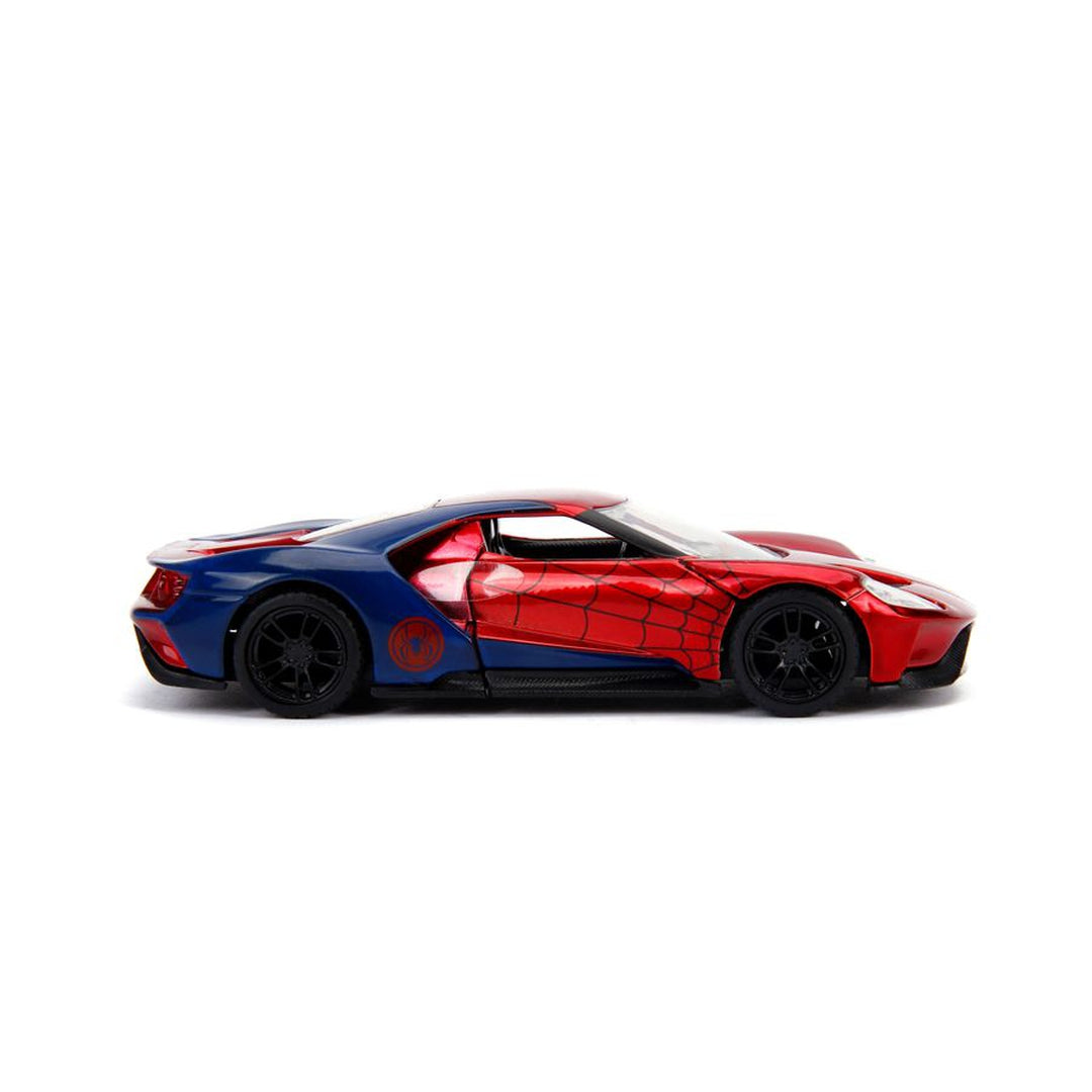 1:32 Scale 2017 Ford GT Spiderman Diecast Model Car - Collectible Toy for Kids & Adults, Perfect for Display, Gifts, and Marvel Superhero Fans