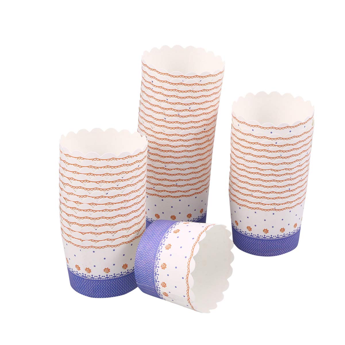BESTonZON 50Pcs Paper Baking Cups - Premium Cupcake Liners & Muffin Holders for Baking, Pudding, and Party Treats | Perfect for Home Baking, Birthday Parties, and Holiday Desserts