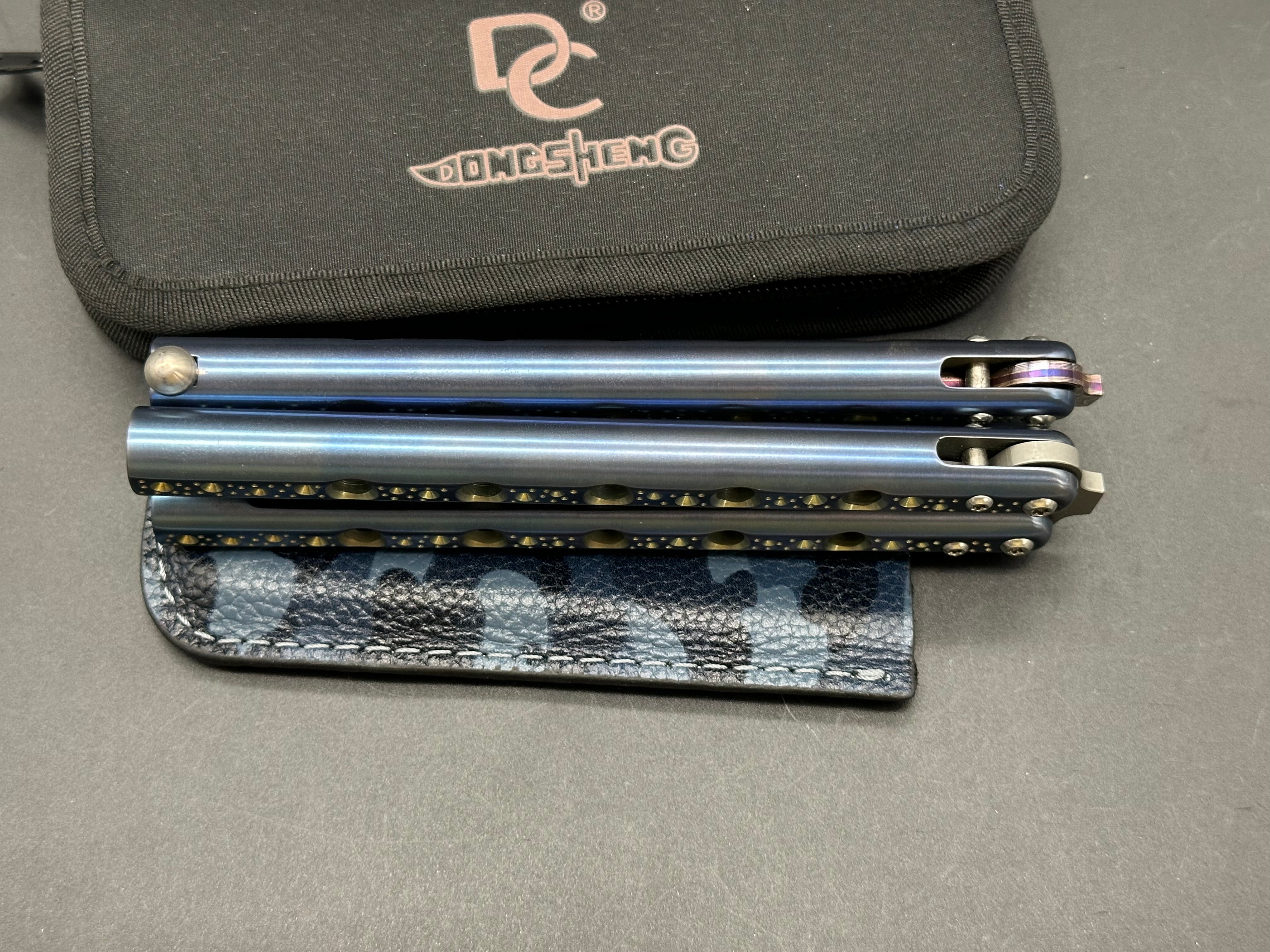 Atropos Knife Devil Purple Moon Balisong Butterfly Knife - Premium Flipper Trainer for EDC, Collection & Knife Tricks Practice