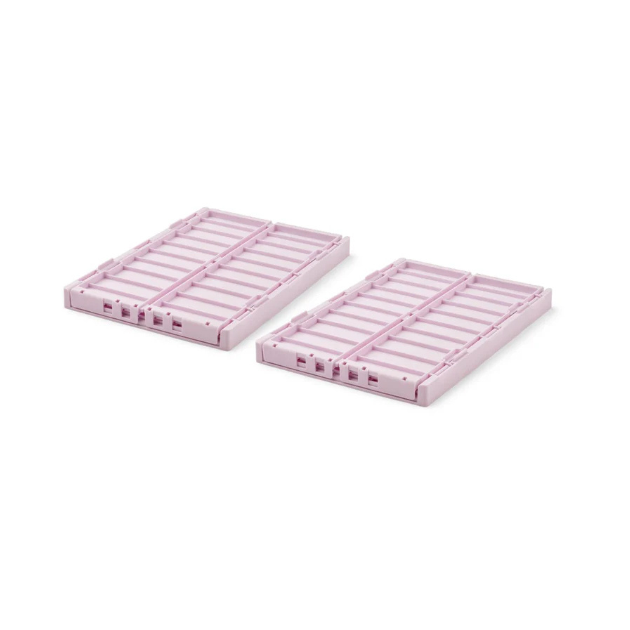 LIEWOOD Weston Storage Box Set of 2 - Medium Size, Lavender Color | Organize Closet, Nursery, or Office | Decorative Fabric Bins for Home Storage Solutions