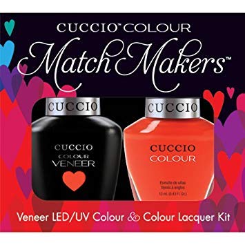 Cuccio Matchmaker Shaking My Morocco Nail Lacquer & Veneer Gel Polish Set - 2pc Full Coverage Long Lasting High Shine Manicure Pedicure Kit - Cruelty Free, Formaldehyde & Toluene Free - Perfect for Salon Professionals & At-Home Nail Care