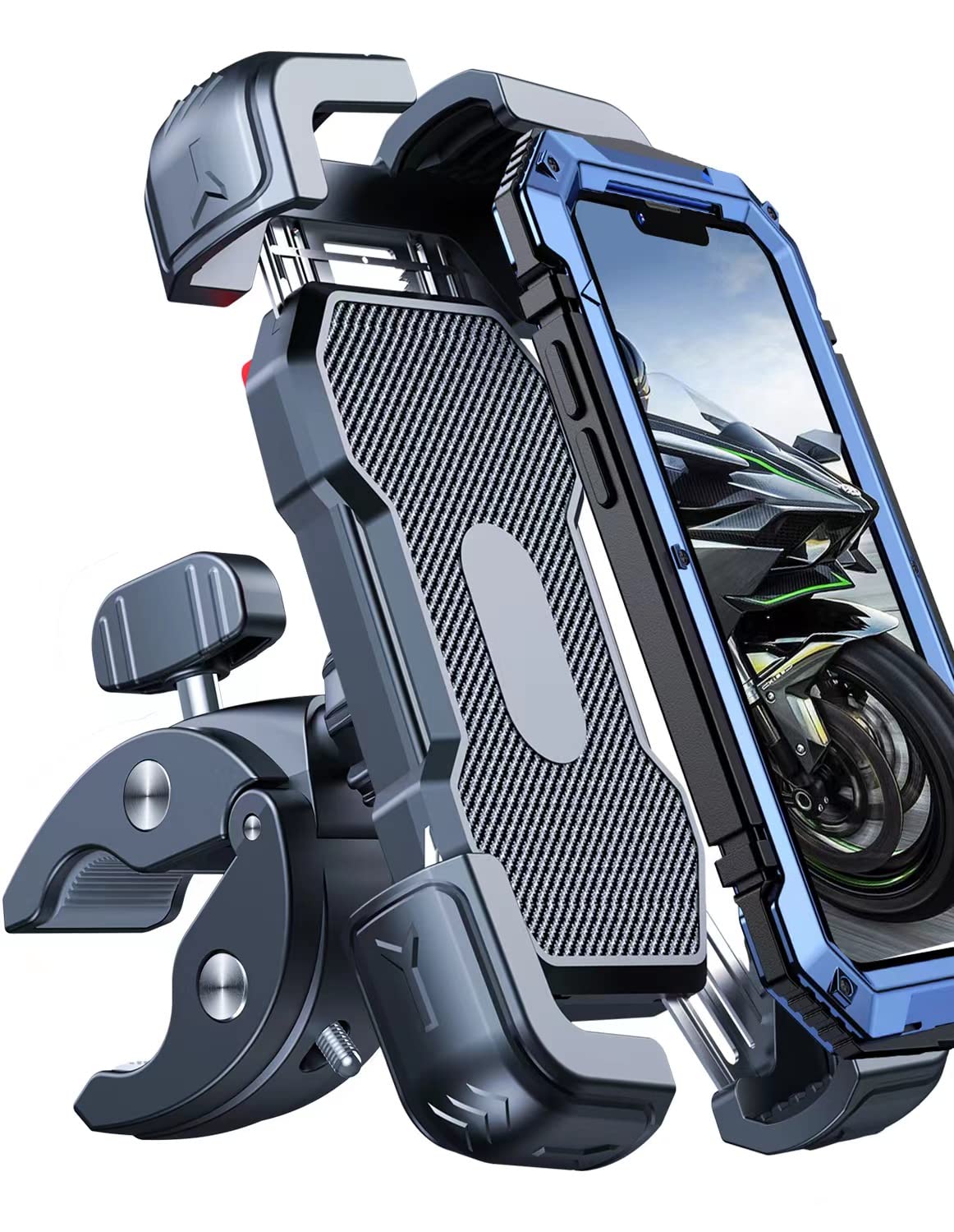 **Motorcycle Phone Mount Holder - Anti-Shake & Windproof (150mph) - Universal 7.2