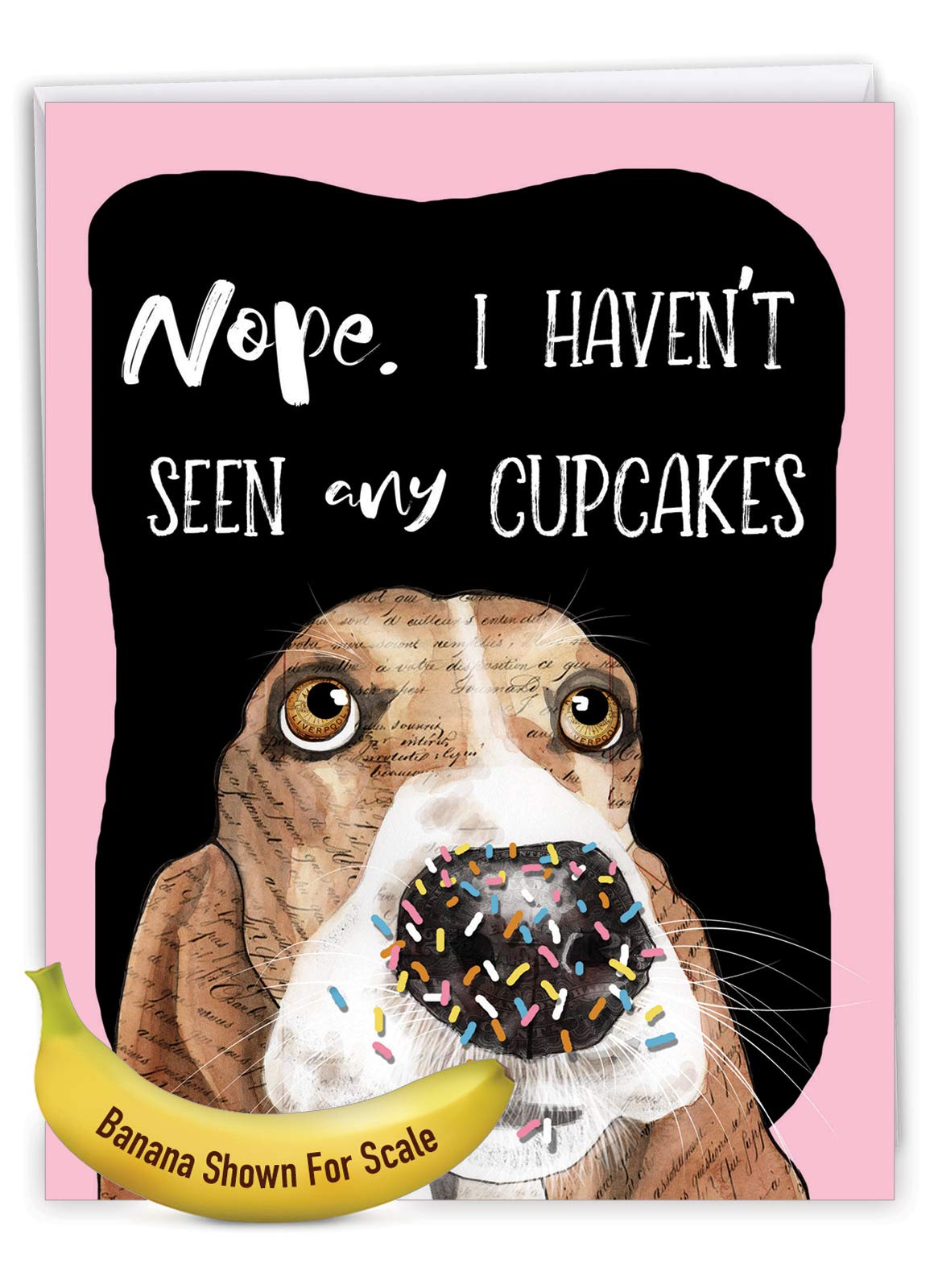 Funny Jumbo Birthday Card with Cute Animal Humor - 8.5x11 Inch Large Greeting Card for Dog Lovers (J3639ABDG) - Perfect for Birthday Parties, Office Celebrations & Surprise Gifts