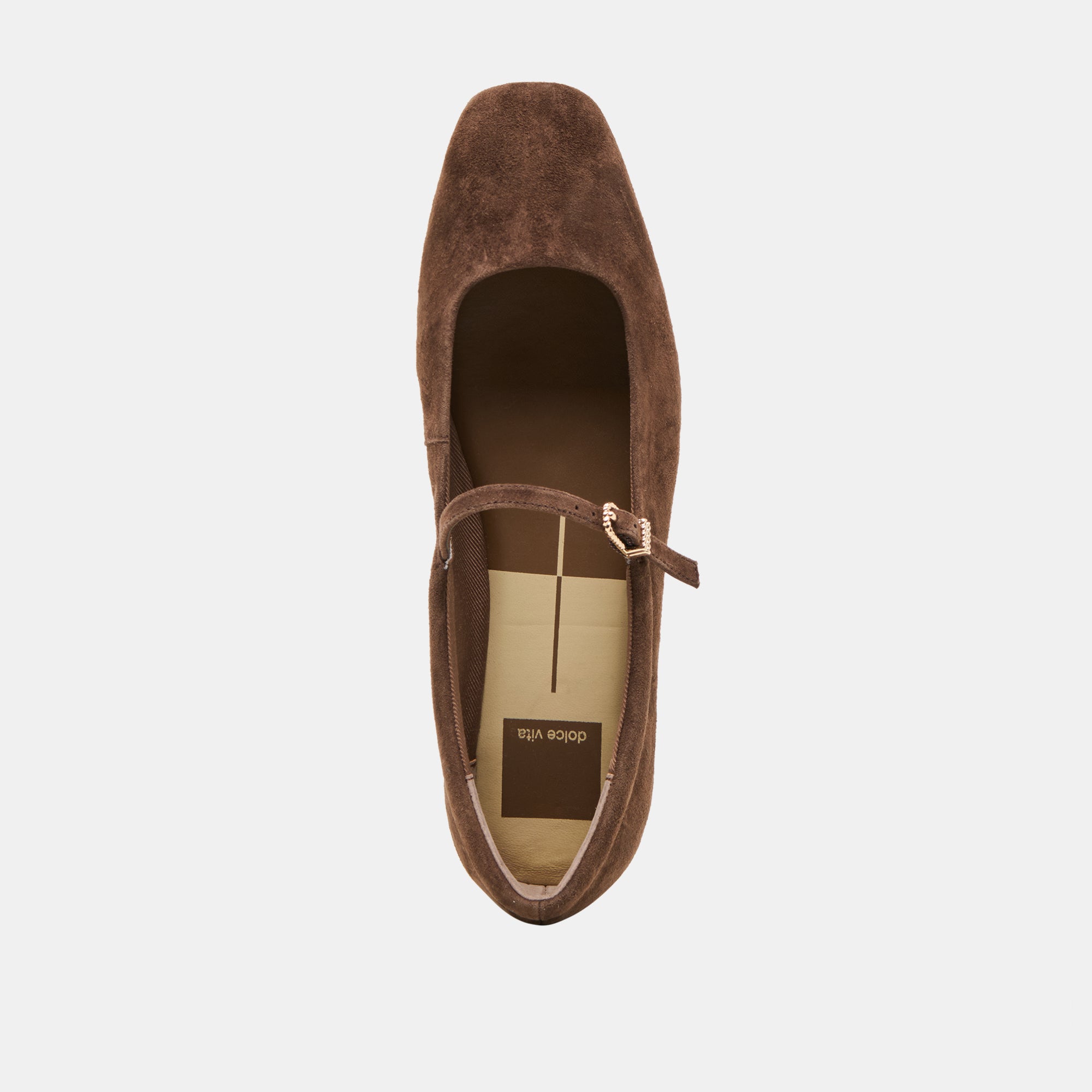 REYES Women's Ballet Flats - DK Brown Suede Comfortable Slip-On Shoes for Casual Wear, Office & Travel