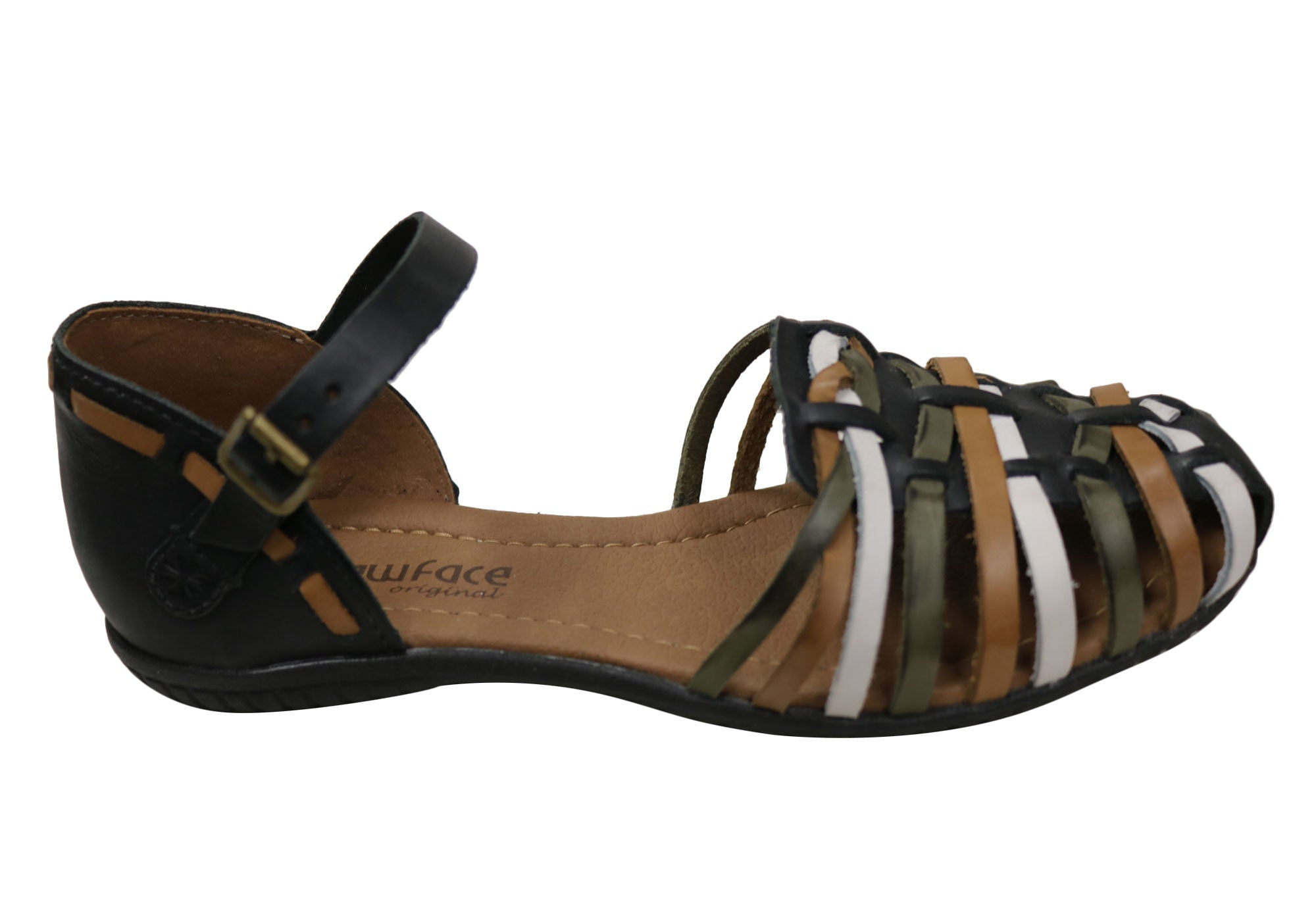 New Face Fresh Women's Comfortable Closed Toe Leather Sandals - Breathable Summer Walking Shoes for Beach, Travel & Casual Outfits