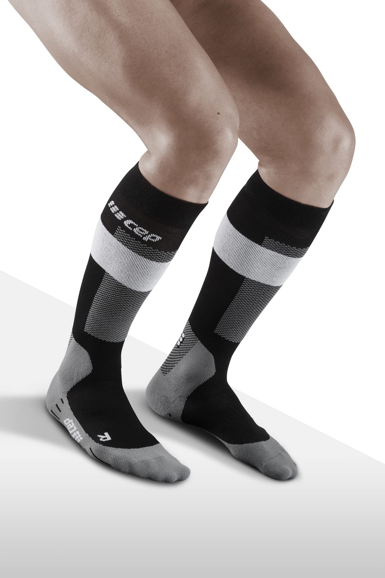 CEP Men's Performance Winter Ski Merino Wool Compression Socks - Warm & Breathable for Skiing, Hiking & Cold Weather Activities