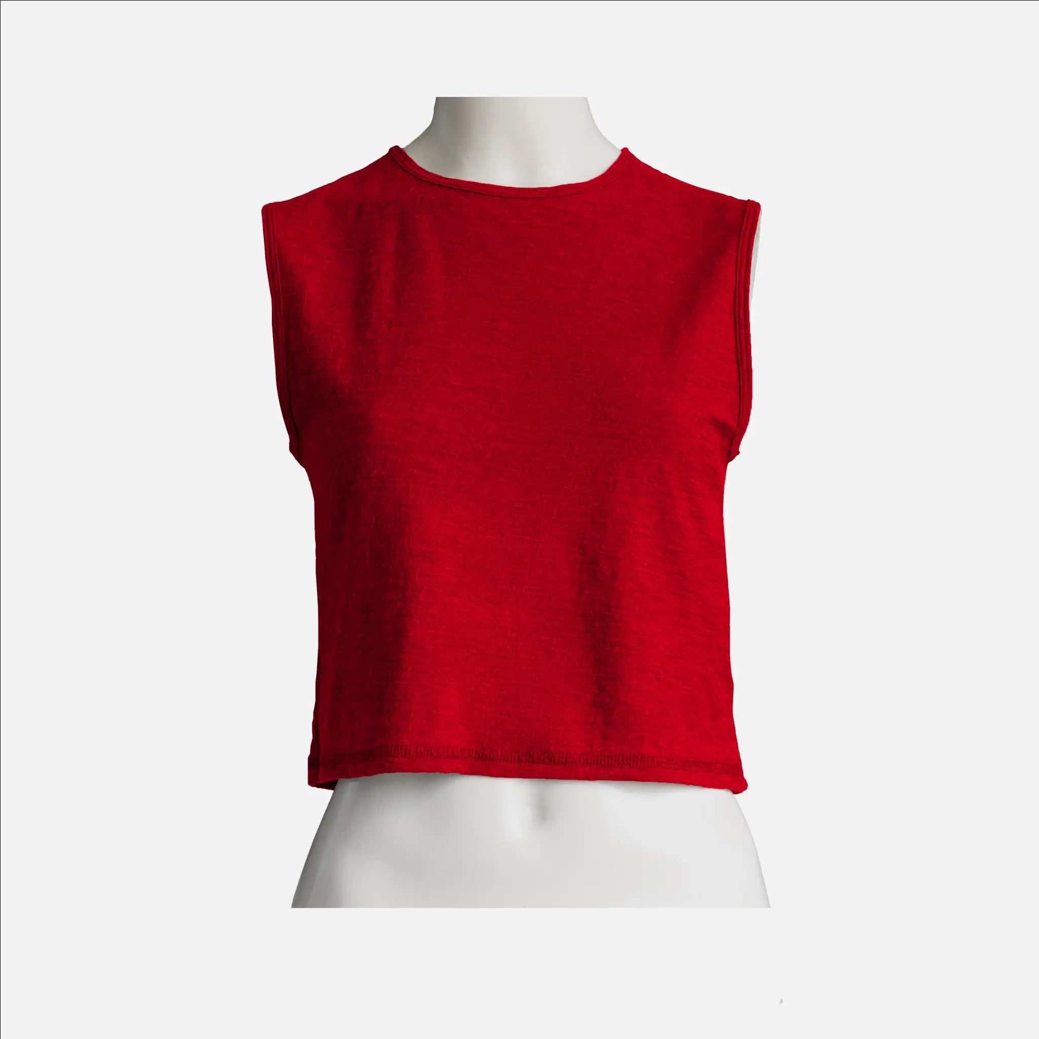 Women's Alpaca Wool Crop Tank Top - 160 Ultralight Soft & Breathable Summer Tops for Yoga, Beach & Casual Wear