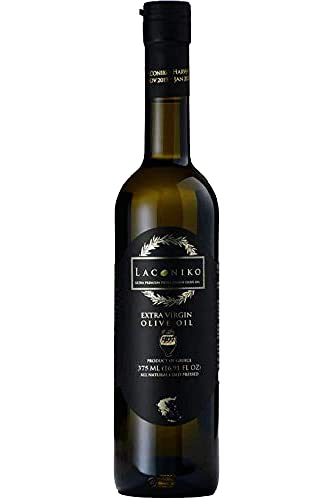 Laconiko Ultra Premium 100% Extra Virgin Olive Oil - Cold Pressed Greek Koroneiki Variety | 2024 NYIOOC Gold Medal Winner | 12-Pack (12.7oz Bottles) | Perfect for Cooking, Salad Dressings & Gourmet Recipes