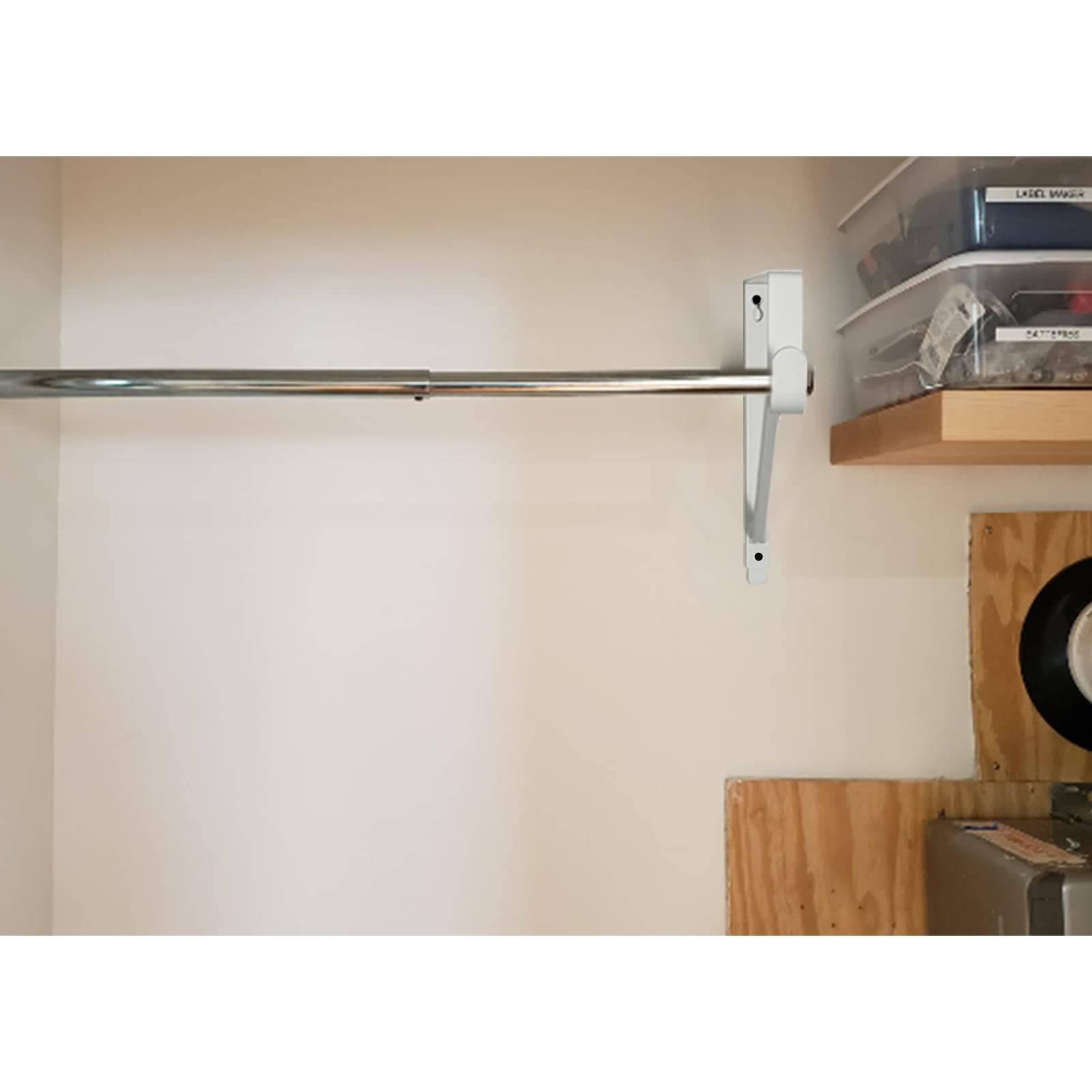 Heavy Duty Closet Shelf and Rod Brackets - 3 Pack White - Perfect for Bedroom Closet Organization, Laundry Room Storage & Garage Shelving