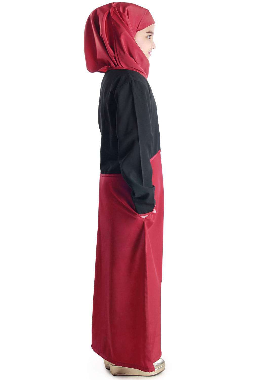 Shalimar Girls Islamic Abaya Dress - Modest Prayer Dress for Kids - Perfect for Eid, Ramadan & Mosque Wear